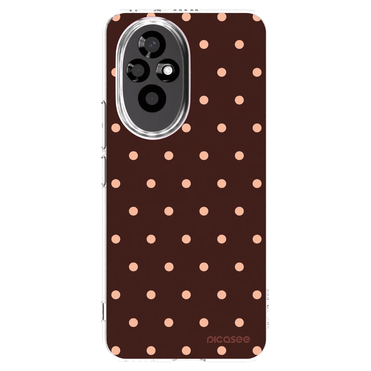 Picasee átlátszó szilikon tok az alábbi mobiltelefonokra Honor 200 Pro 5G - Peach Dots & Chocolate