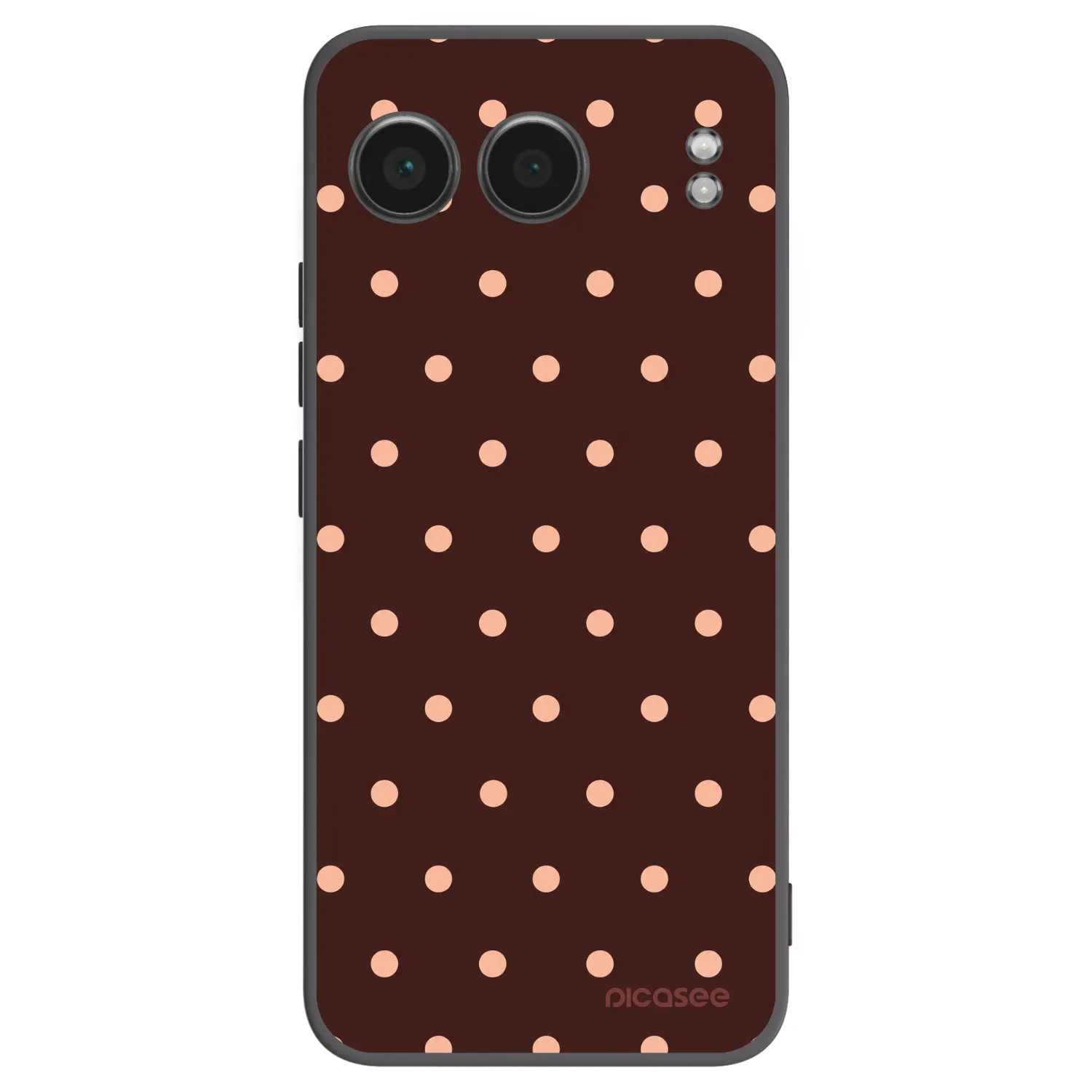 Picasee fekete szilikon tok az alábbi mobiltelefonokra OnePlus Nord 4 - Peach Dots & Chocolate