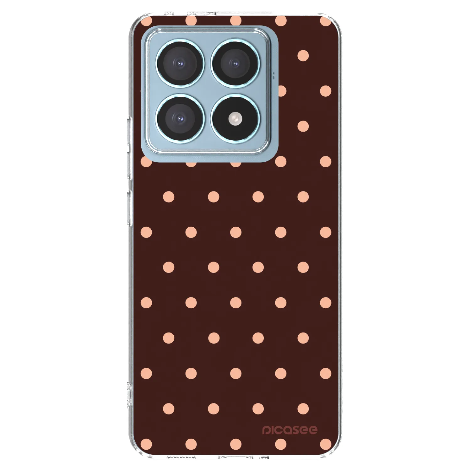 Picasee átlátszó szilikon tok az alábbi mobiltelefonokra Xiaomi 14T Pro - Peach Dots & Chocolate