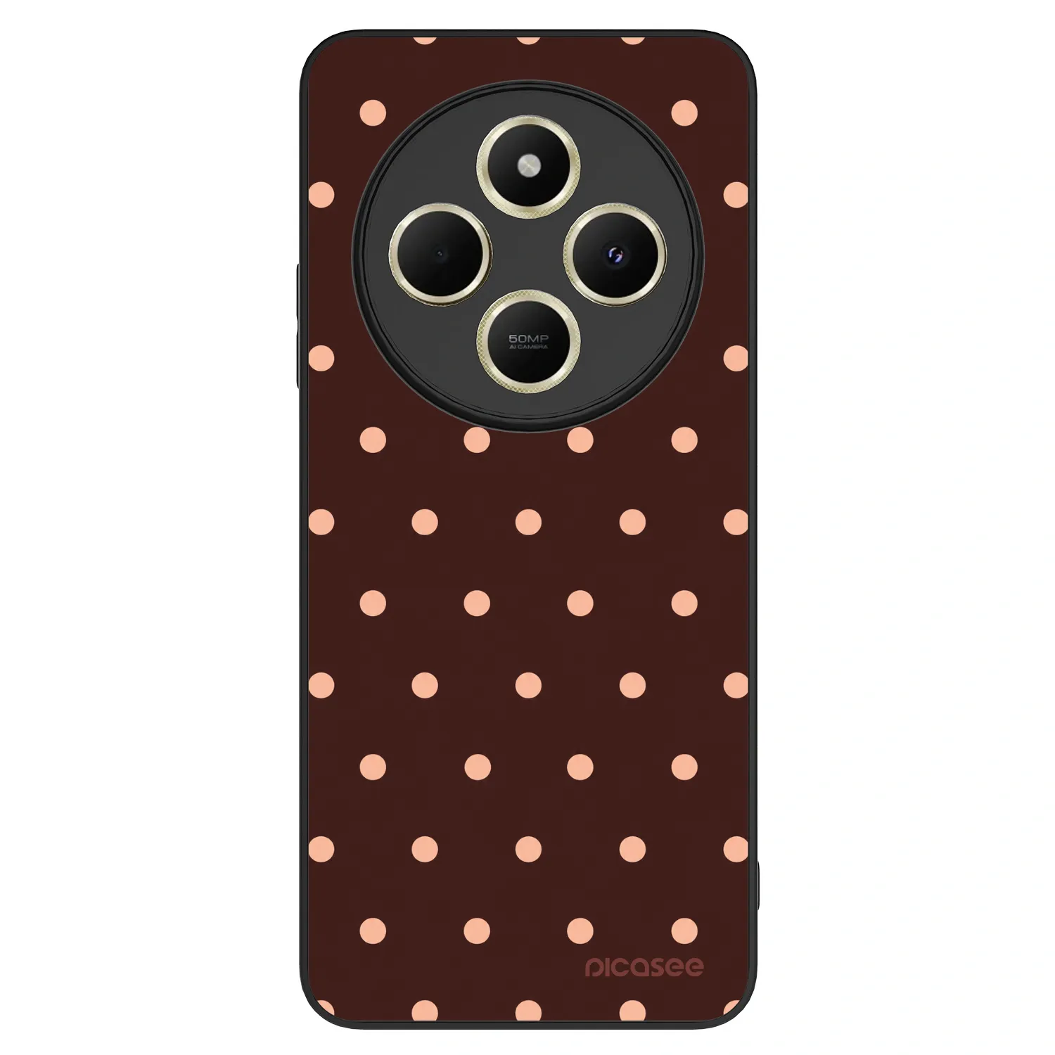 Picasee ULTIMATE CASE Xiaomi Redmi 14C - készülékre - Peach Dots & Chocolate