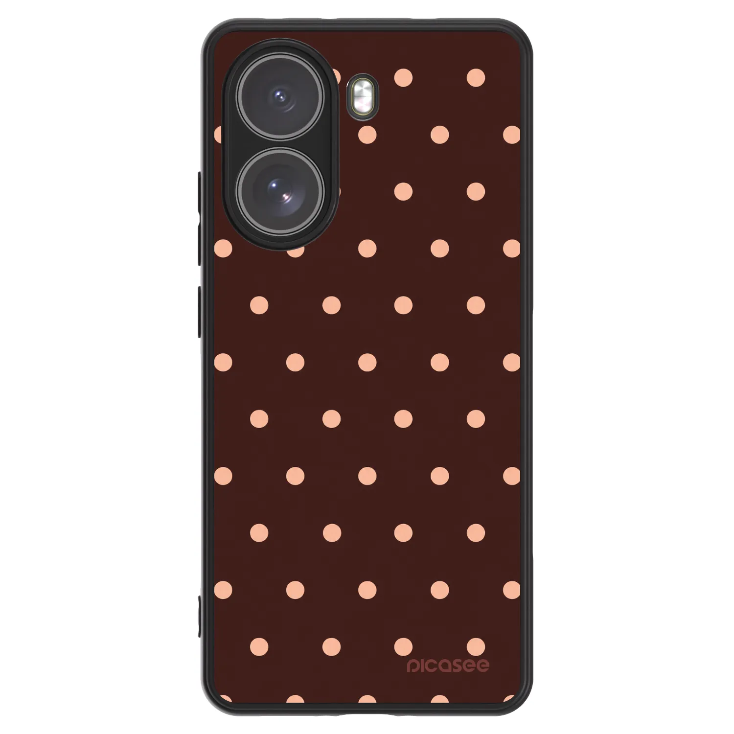 Picasee ULTIMATE CASE Xiaomi Poco X7 - készülékre - Peach Dots & Chocolate