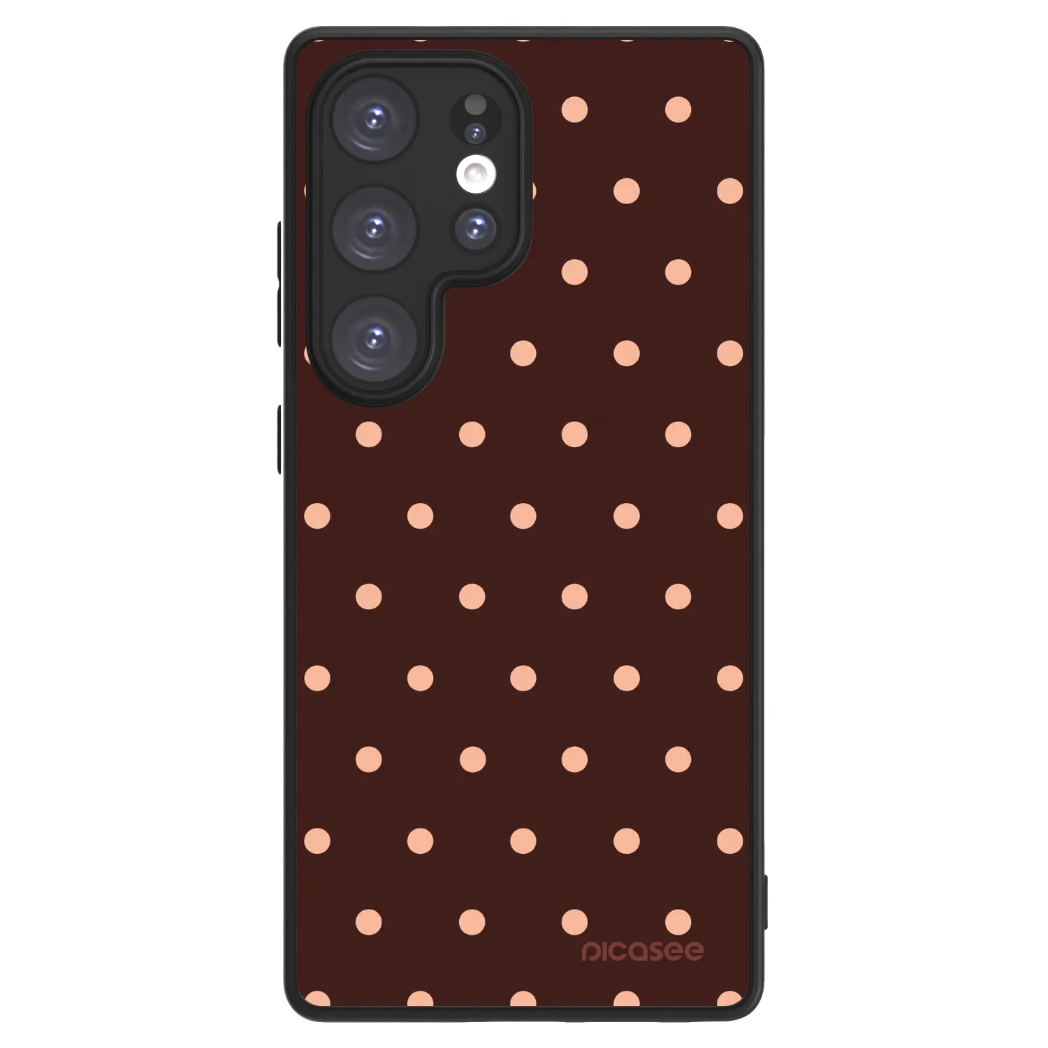 Picasee ULTIMATE CASE Samsung Galaxy S25 Ultra 5G - készülékre - Peach Dots & Chocolate