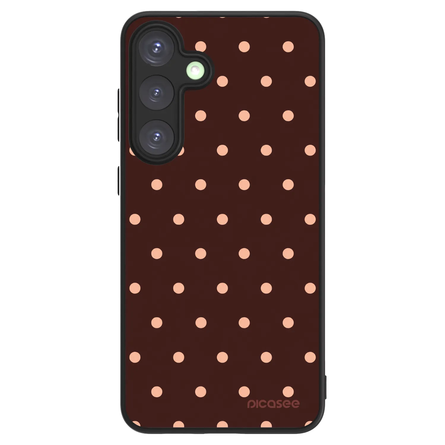 Picasee ULTIMATE CASE PowerShare Samsung Galaxy S25+ 5G - készülékre - Peach Dots & Chocolate