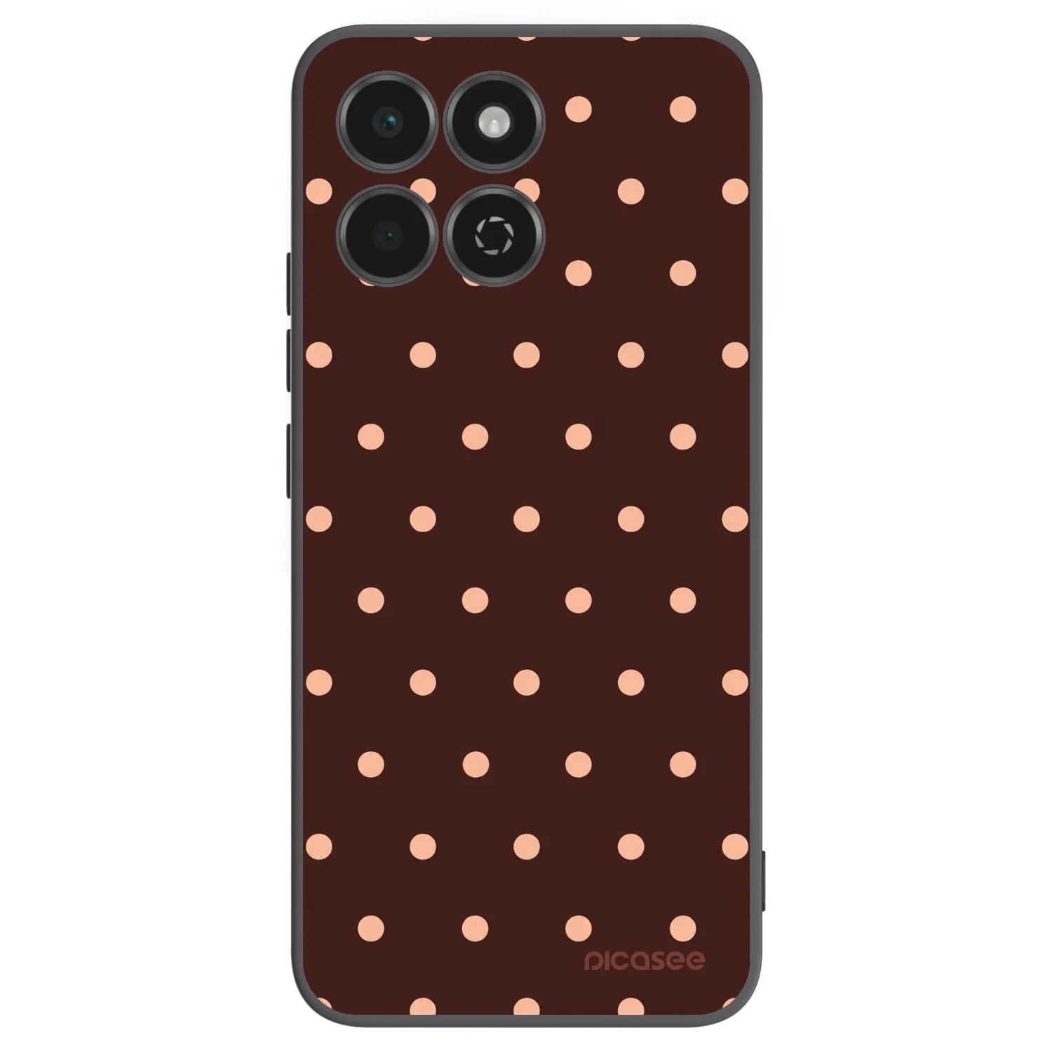 Picasee fekete szilikon tok az alábbi mobiltelefonokra Honor 200 Smart 5G - Peach Dots & Chocolate