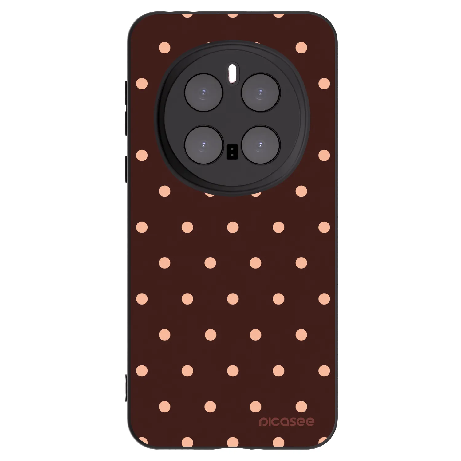 Picasee fekete szilikon tok az alábbi mobiltelefonokra Honor Magic7 Pro 5G - Peach Dots & Chocolate