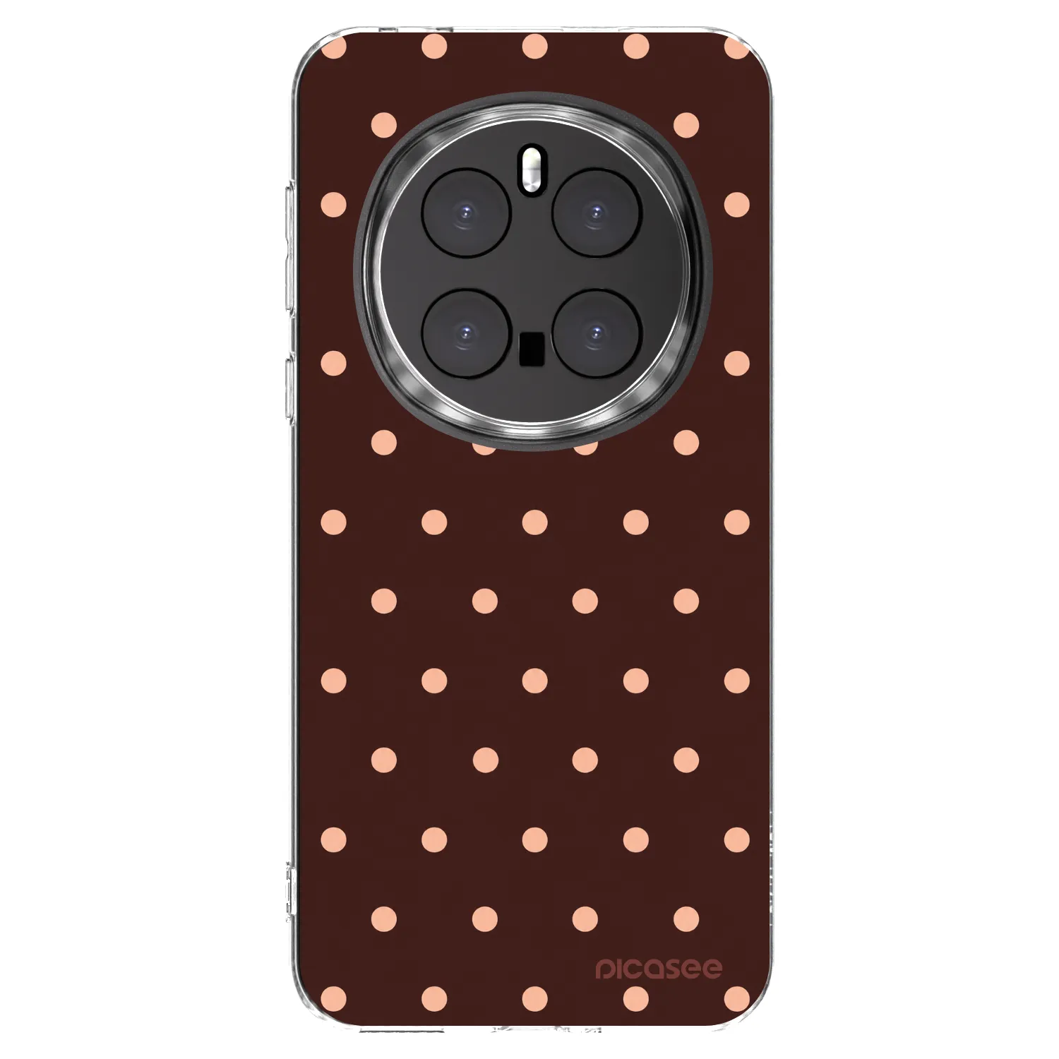 Picasee átlátszó szilikon tok az alábbi mobiltelefonokra Honor Magic7 Pro 5G - Peach Dots & Chocolate