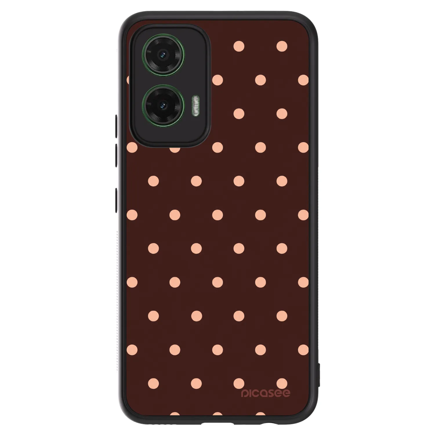 Picasee ULTIMATE CASE Motorola Moto G35 5G - készülékre - Peach Dots & Chocolate