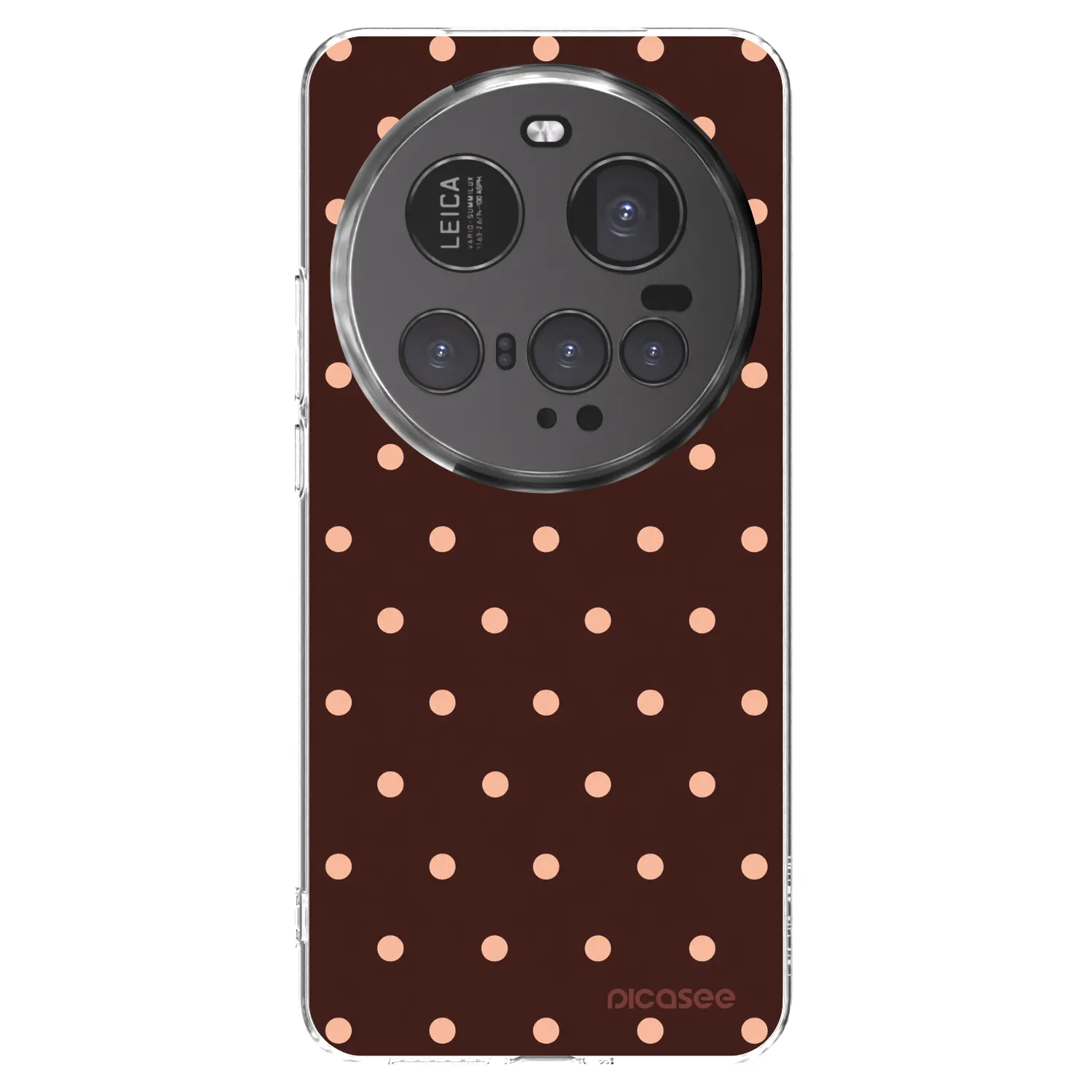 Picasee átlátszó szilikon tok az alábbi mobiltelefonokra Xiaomi 15 Ultra - Peach Dots & Chocolate