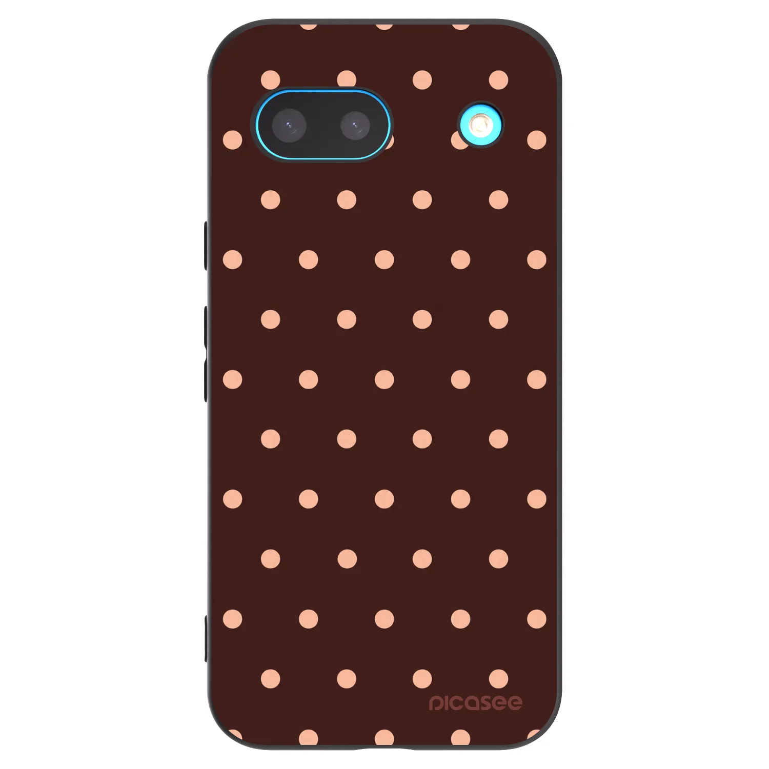 Picasee fekete szilikon tok az alábbi mobiltelefonokra Google Pixel 8a - Peach Dots & Chocolate
