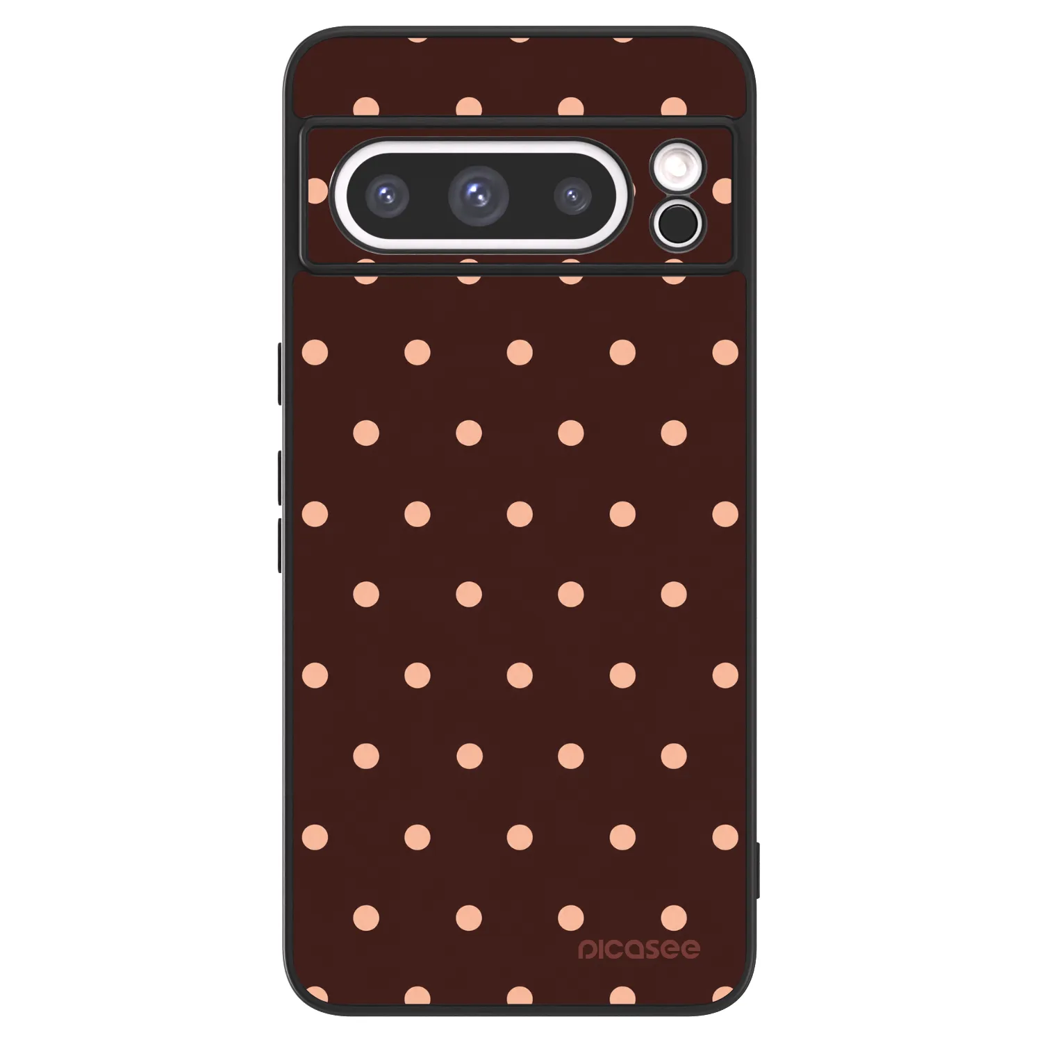 Picasee ULTIMATE CASE Google Pixel 8 Pro - készülékre - Peach Dots & Chocolate