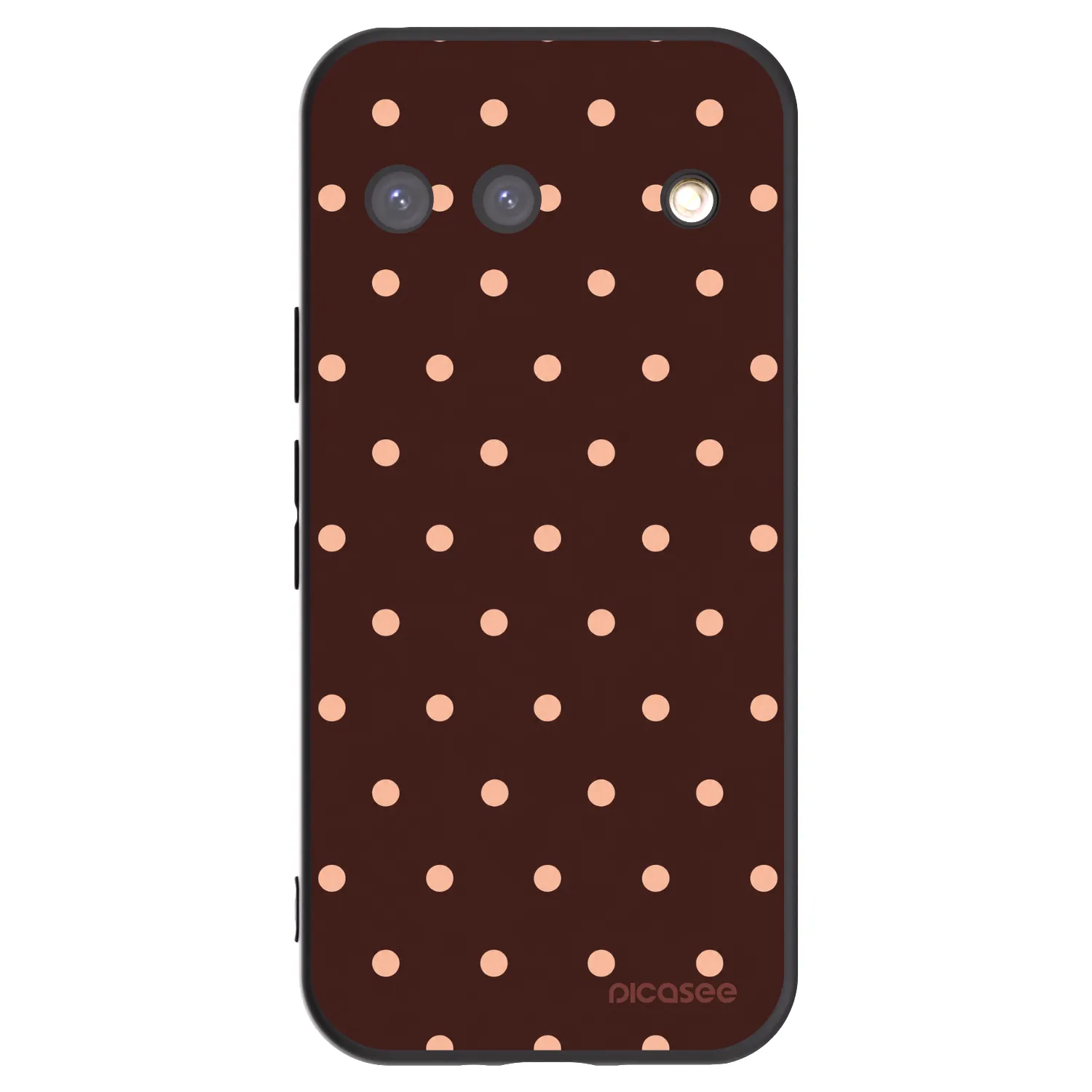 Picasee fekete szilikon tok az alábbi mobiltelefonokra Google Pixel 9 - Peach Dots & Chocolate