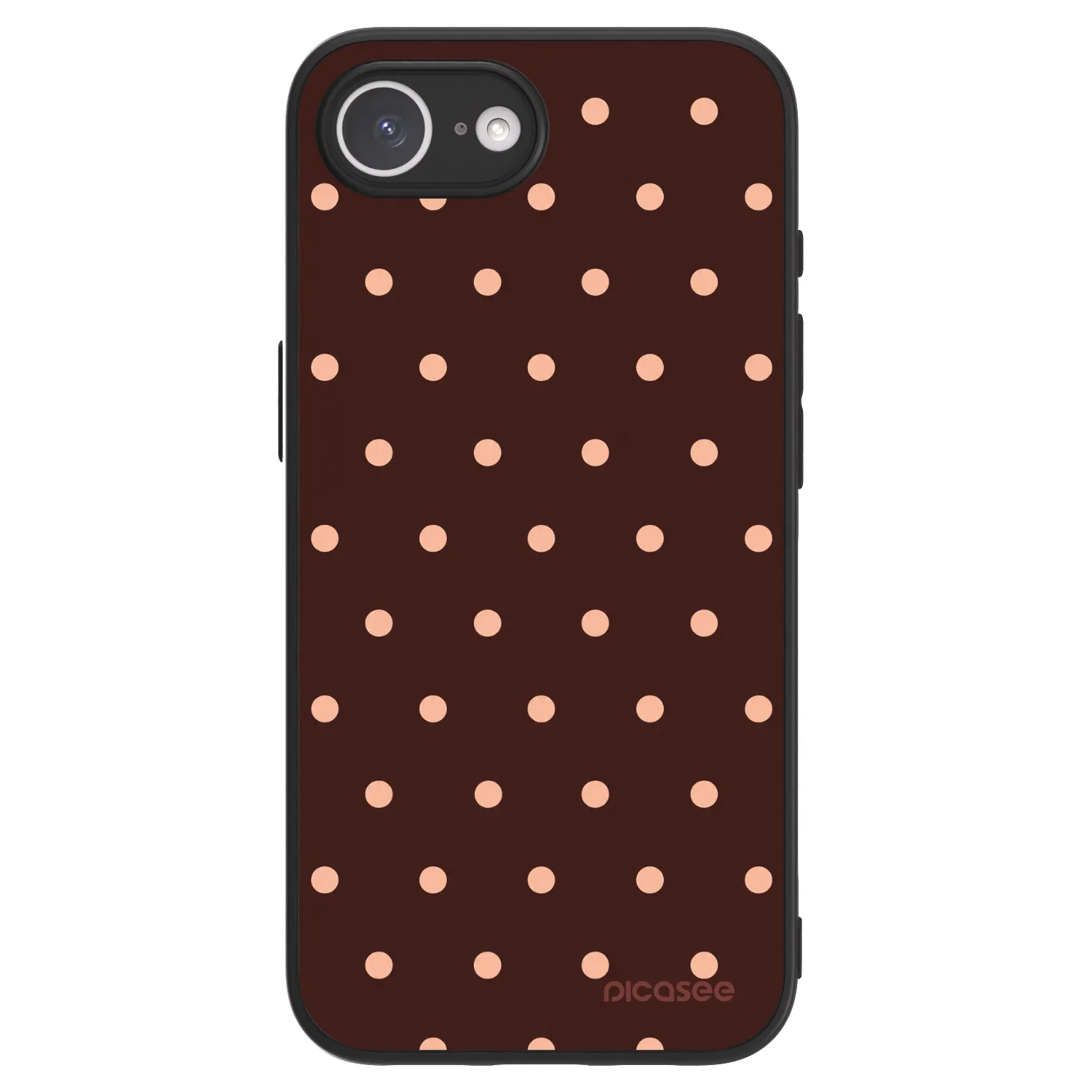 Picasee ULTIMATE CASE MagSafe Apple iPhone 16e - készülékre - Peach Dots & Chocolate