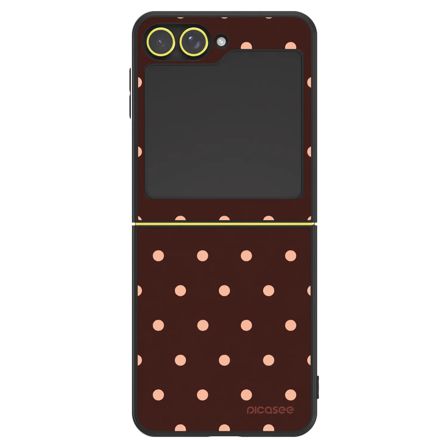 Picasee ULTIMATE CASE Samsung Galaxy Z Flip6 5G - készülékre - Peach Dots & Chocolate