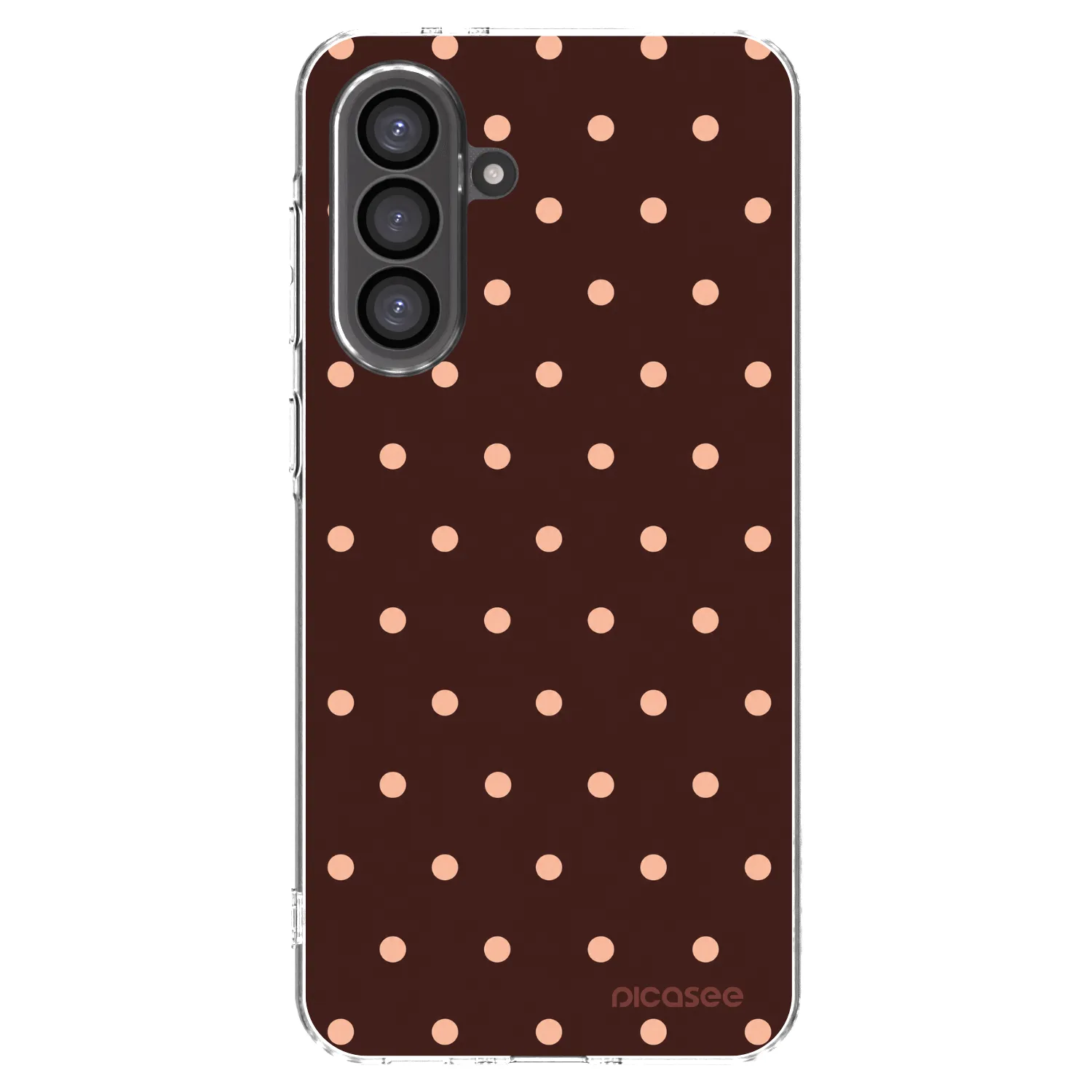 Picasee átlátszó szilikon tok az alábbi mobiltelefonokra Samsung Galaxy A56 5G A566B - Peach Dots & Chocolate