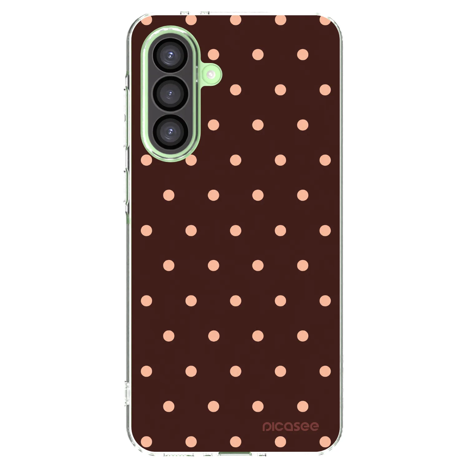 Picasee átlátszó szilikon tok az alábbi mobiltelefonokra Samsung Galaxy A26 5G A266B - Peach Dots & Chocolate