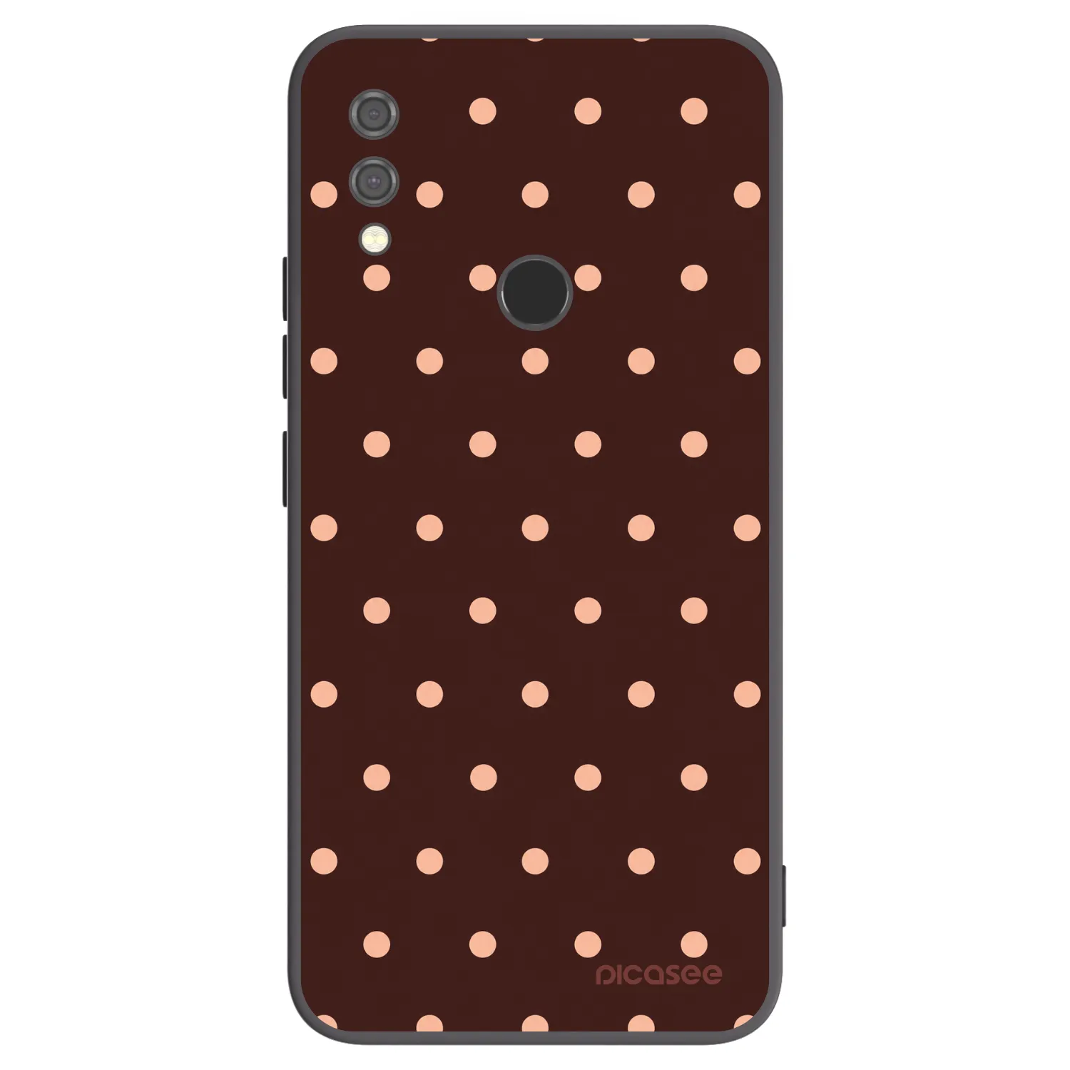 Picasee fekete szilikon tok az alábbi mobiltelefonokra Xiaomi Redmi Note 7 - Peach Dots & Chocolate