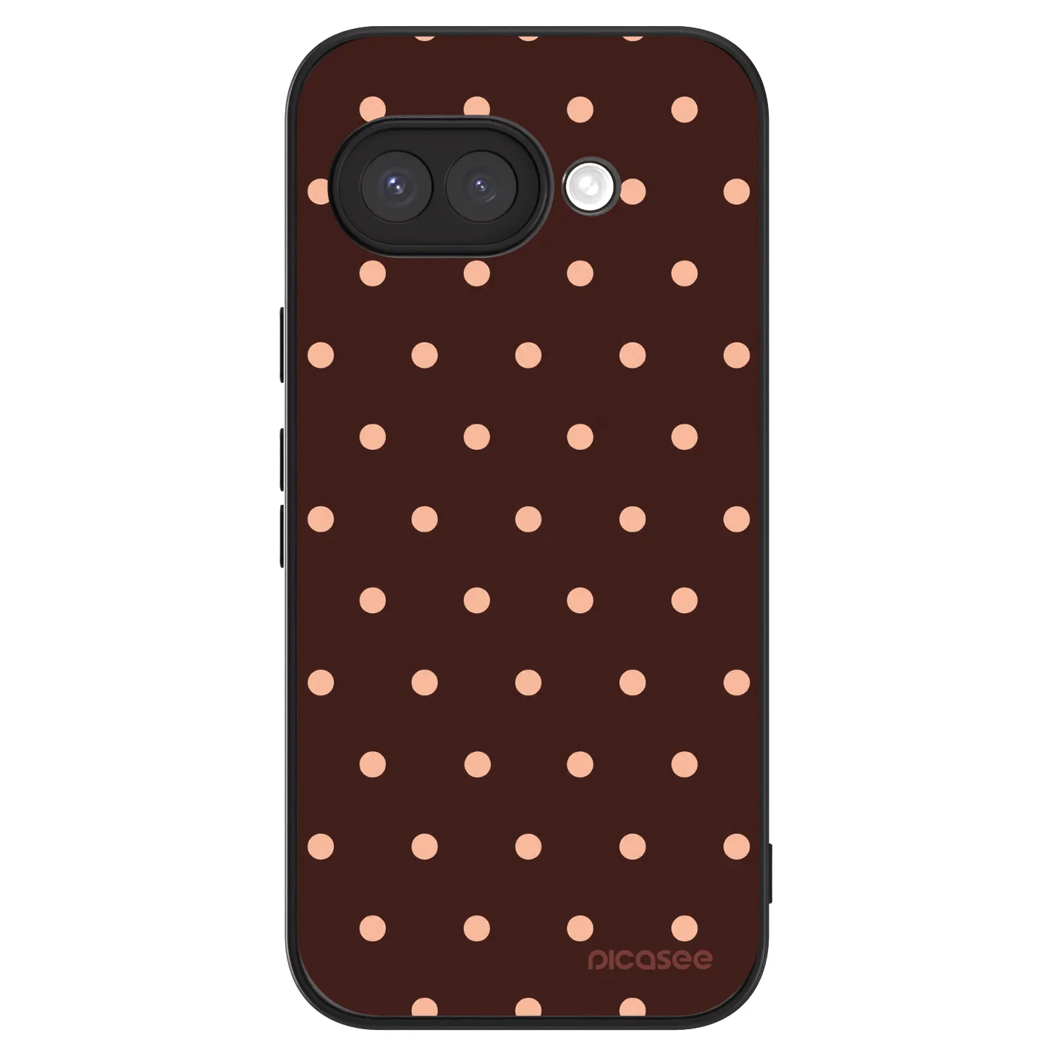 Picasee ULTIMATE CASE Google Pixel 9a - készülékre - Peach Dots & Chocolate