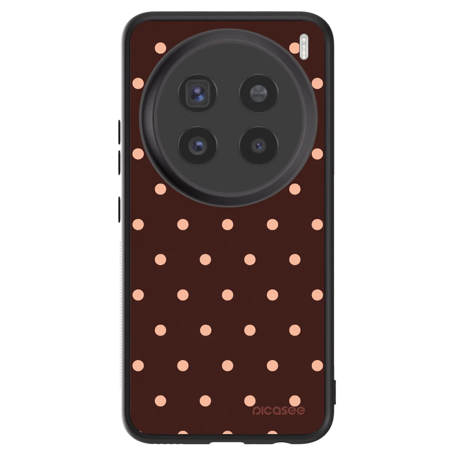 Picasee ULTIMATE CASE Vivo X200 Pro - készülékre - Peach Dots & Chocolate