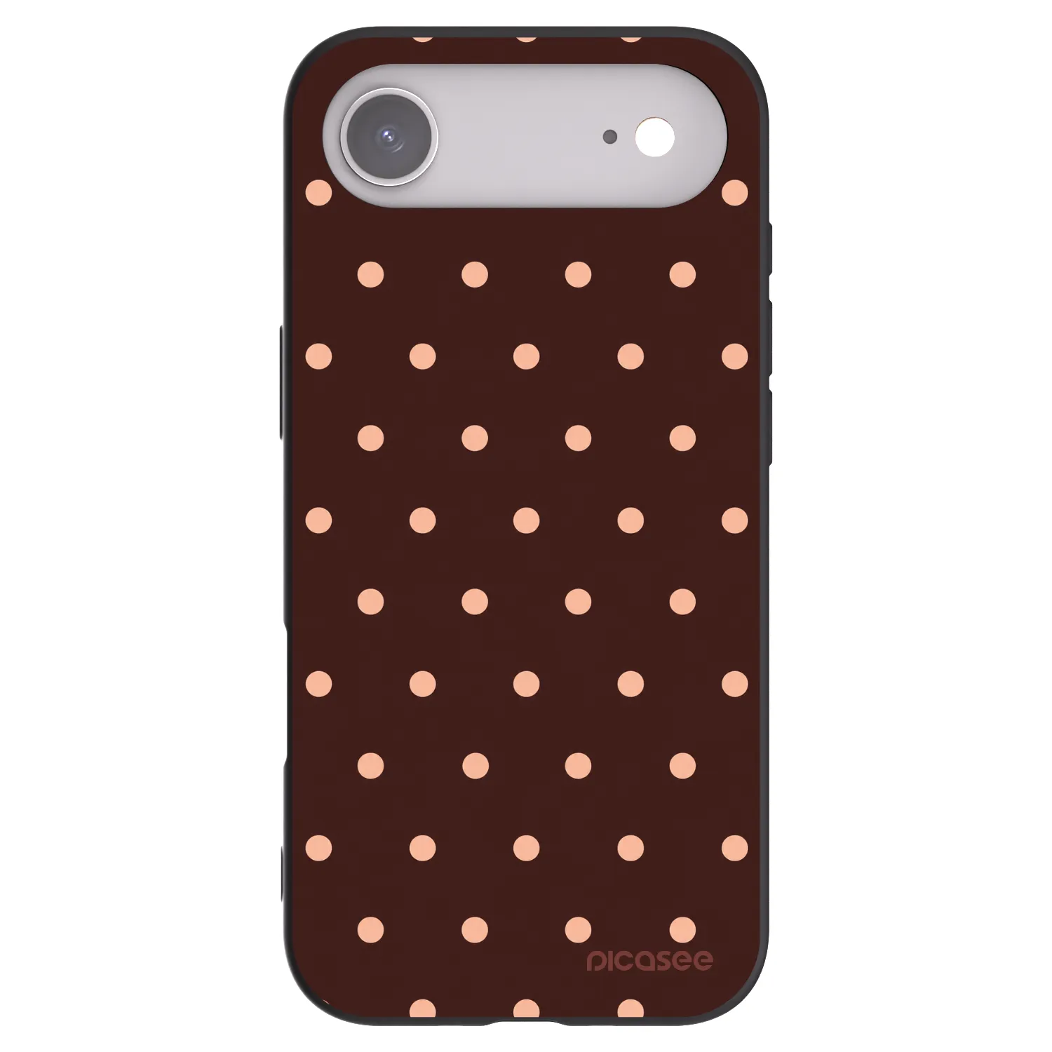 Picasee fekete szilikon tok az alábbi mobiltelefonokra Apple iPhone Air - Peach Dots & Chocolate