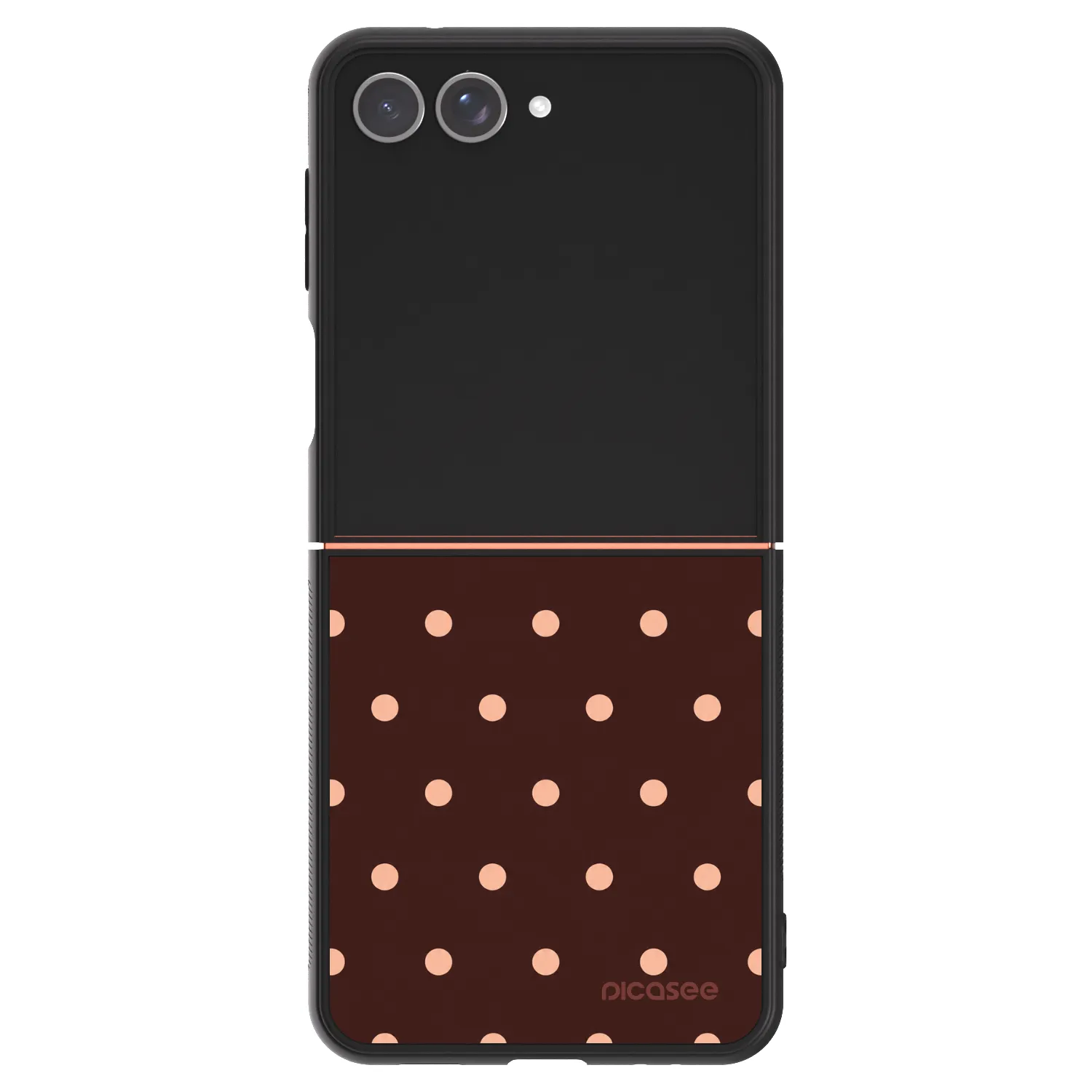 Picasee ULTIMATE CASE Samsung Galaxy Z Flip7 5G - készülékre - Peach Dots & Chocolate