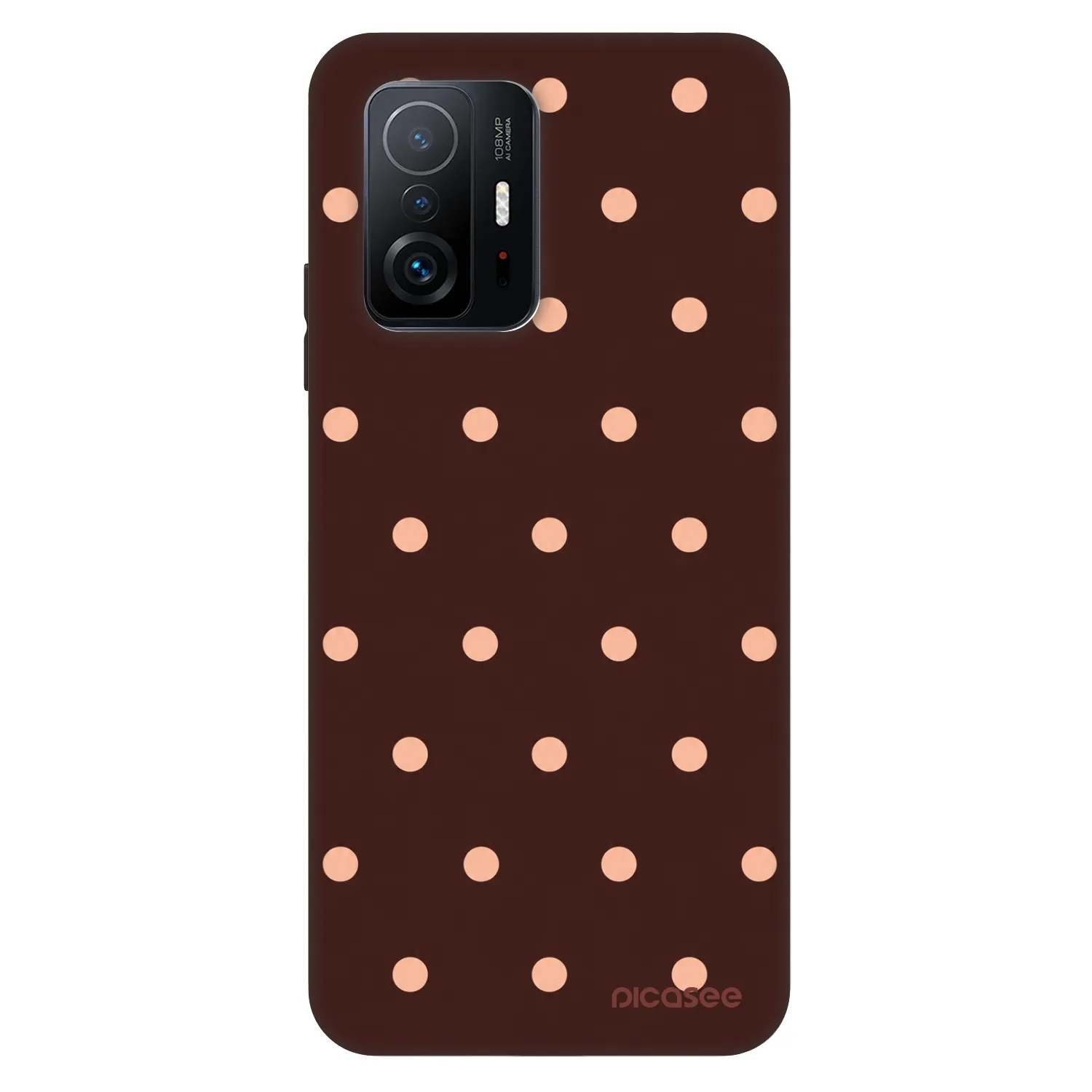 Picasee Fashion Case Xiaomi 11T Pro - Peach Dots & Chocolate