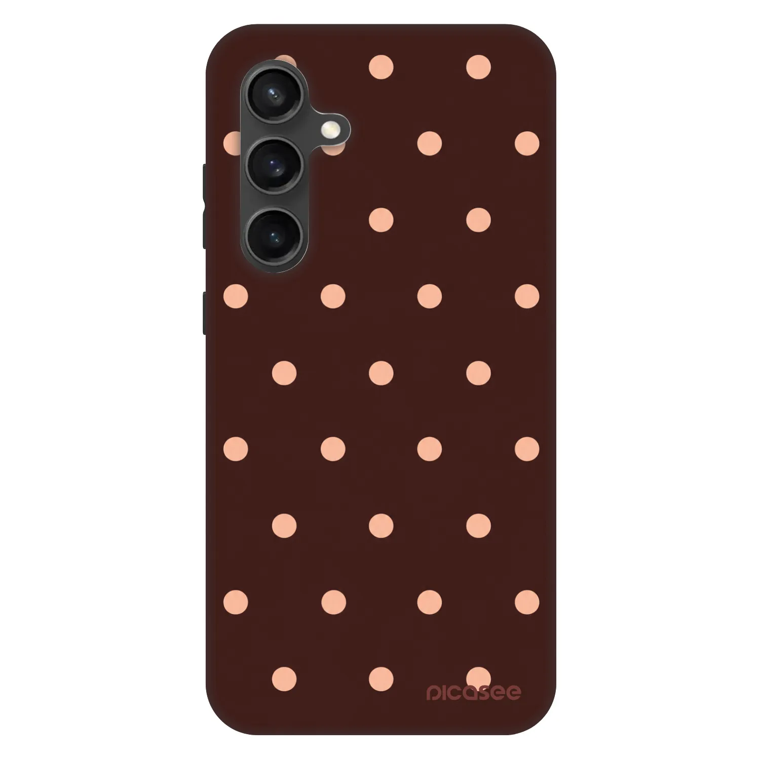 Picasee Fashion Case Samsung Galaxy S24 FE S721B - Peach Dots & Chocolate
