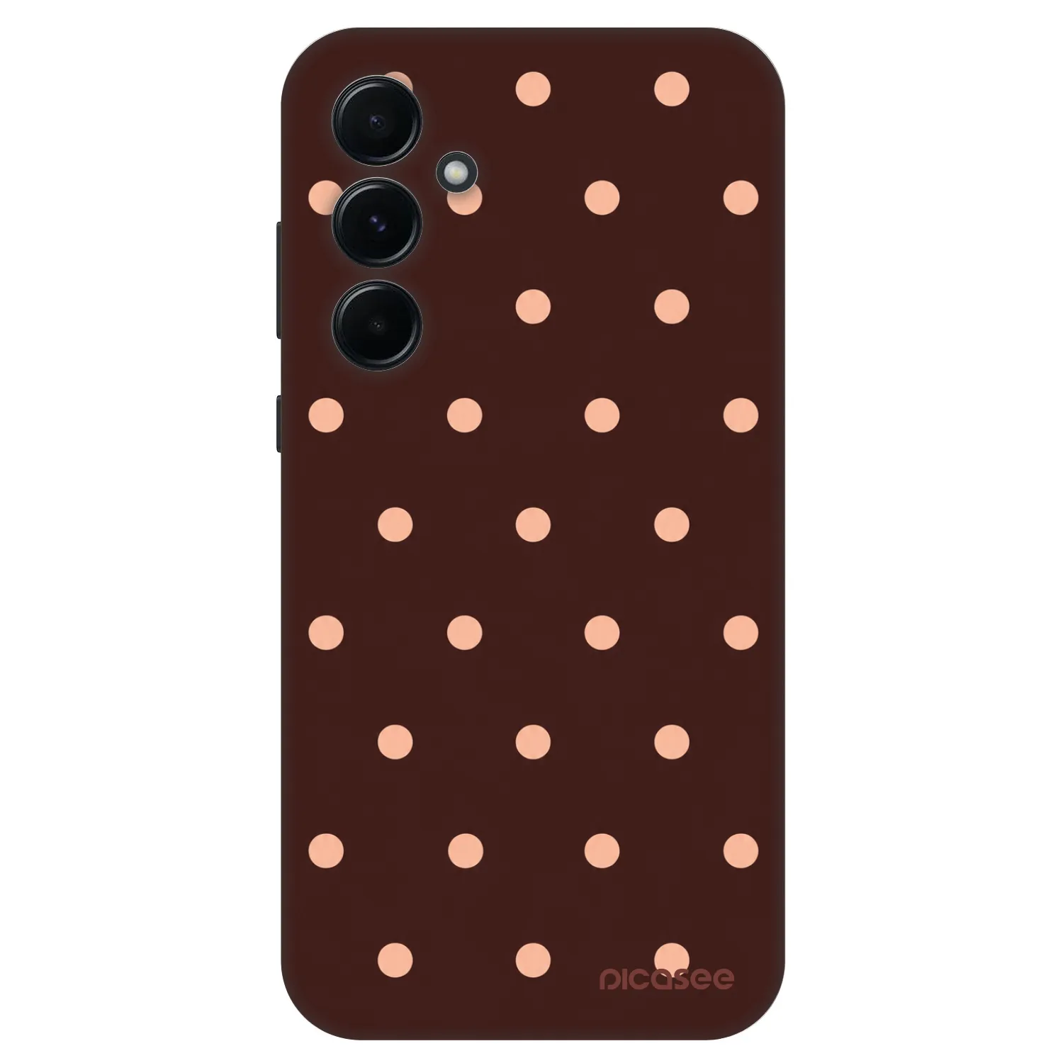 Picasee Fashion Case Samsung Galaxy A55 5G A556B - Peach Dots & Chocolate