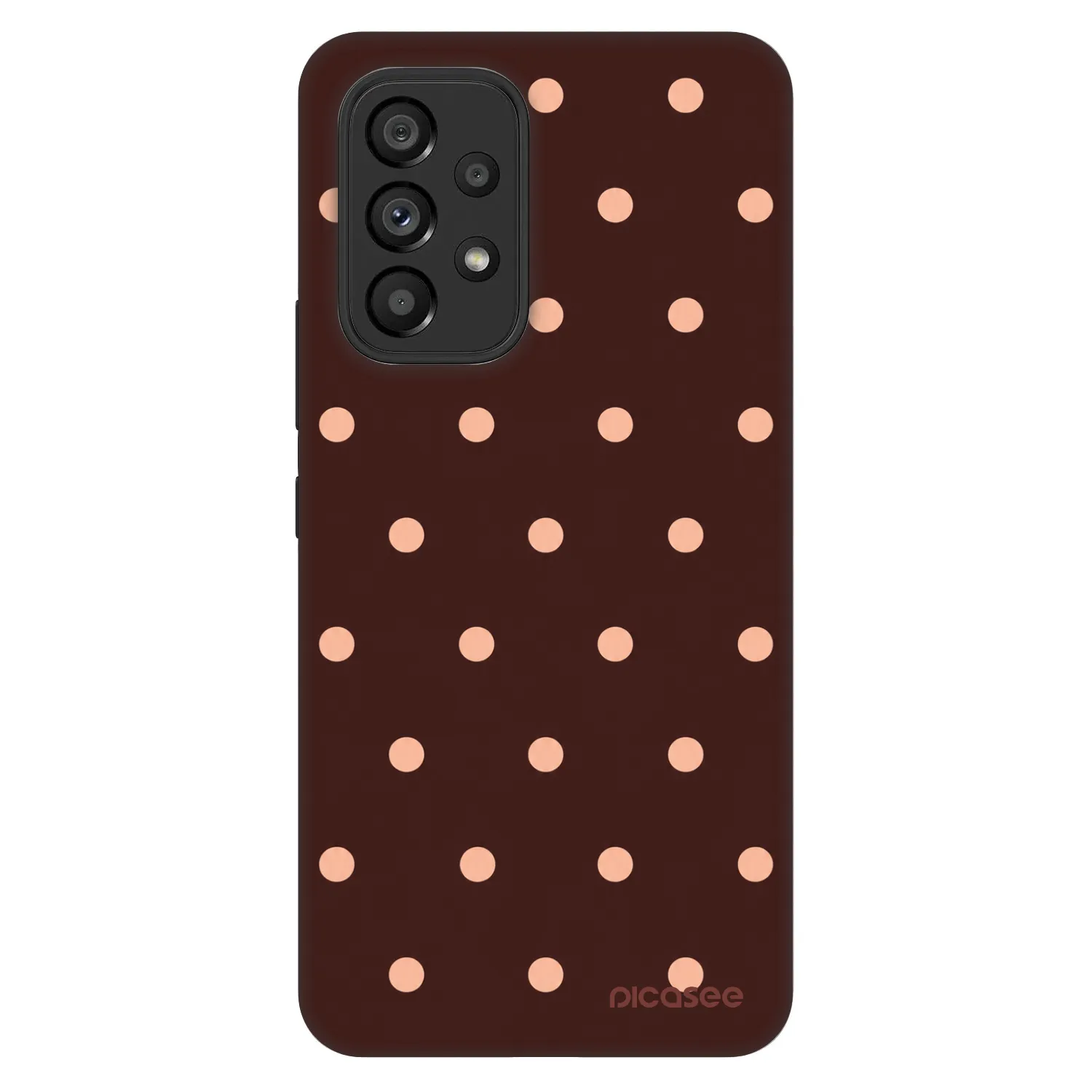 Picasee Fashion Case Samsung Galaxy A53 5G A536 - Peach Dots & Chocolate