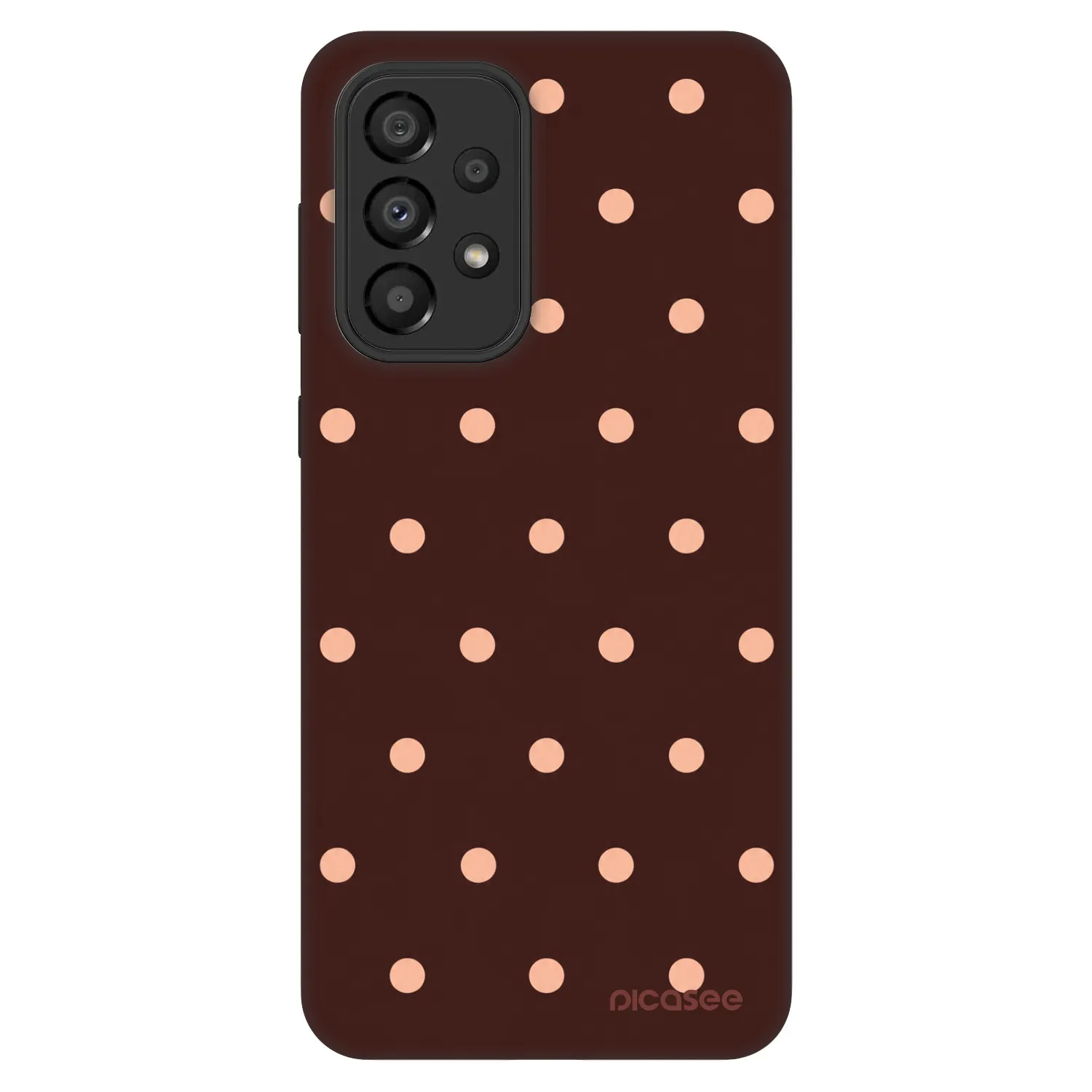 Picasee Fashion Case Samsung Galaxy A33 5G A336 - Peach Dots & Chocolate