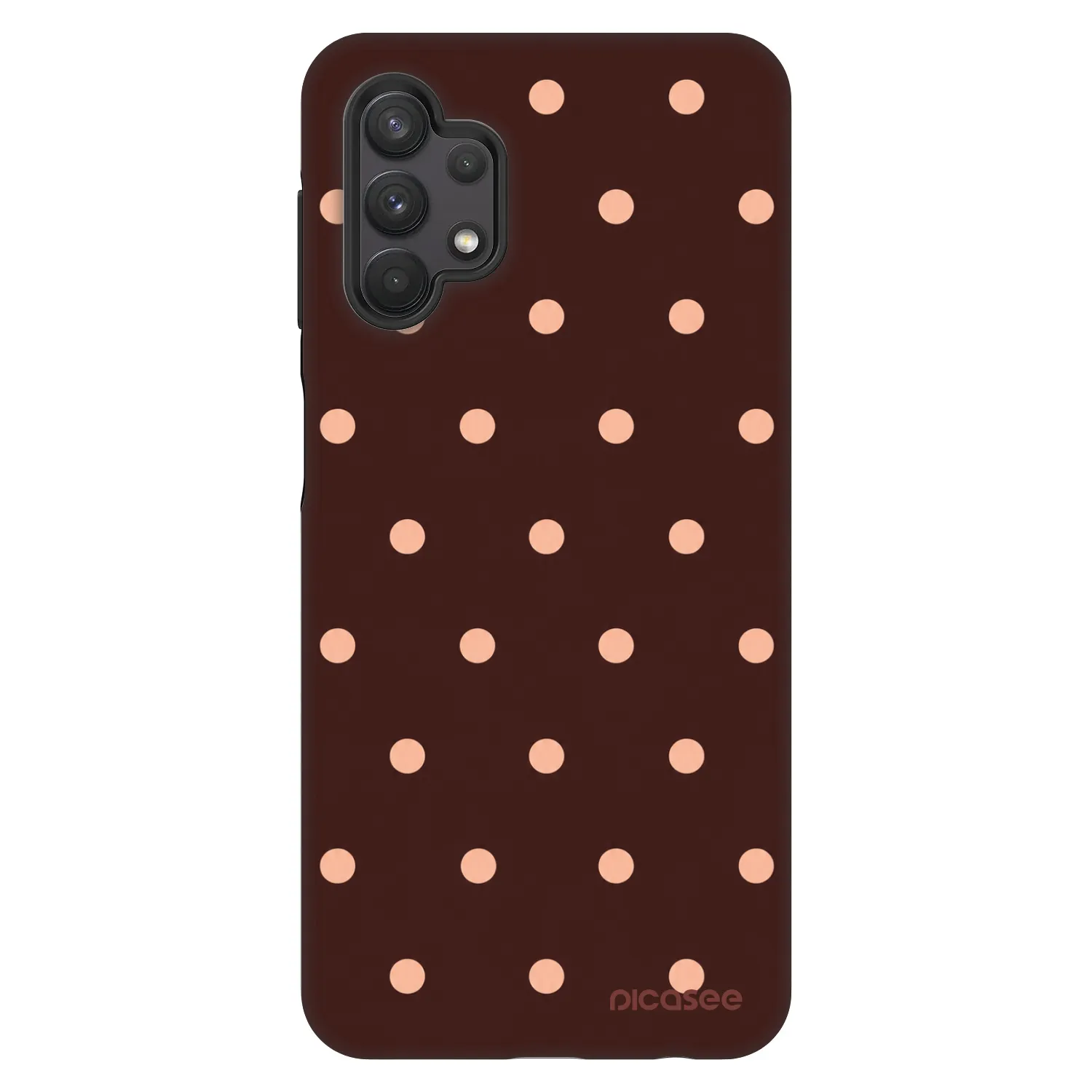 Picasee Fashion Case Samsung Galaxy A32 5G A326B - Peach Dots & Chocolate