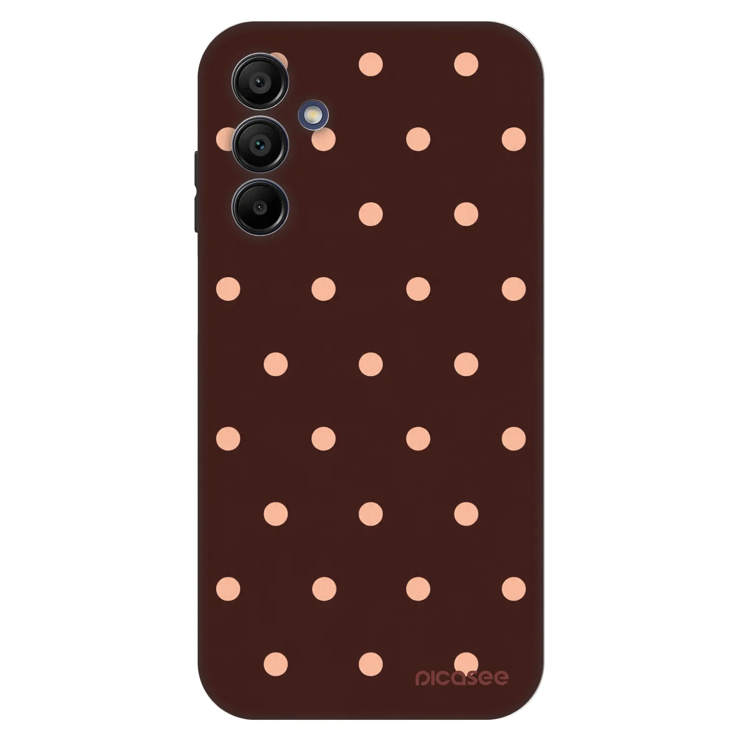 Picasee Fashion Case Samsung Galaxy A15 A156B 5G - Peach Dots & Chocolate