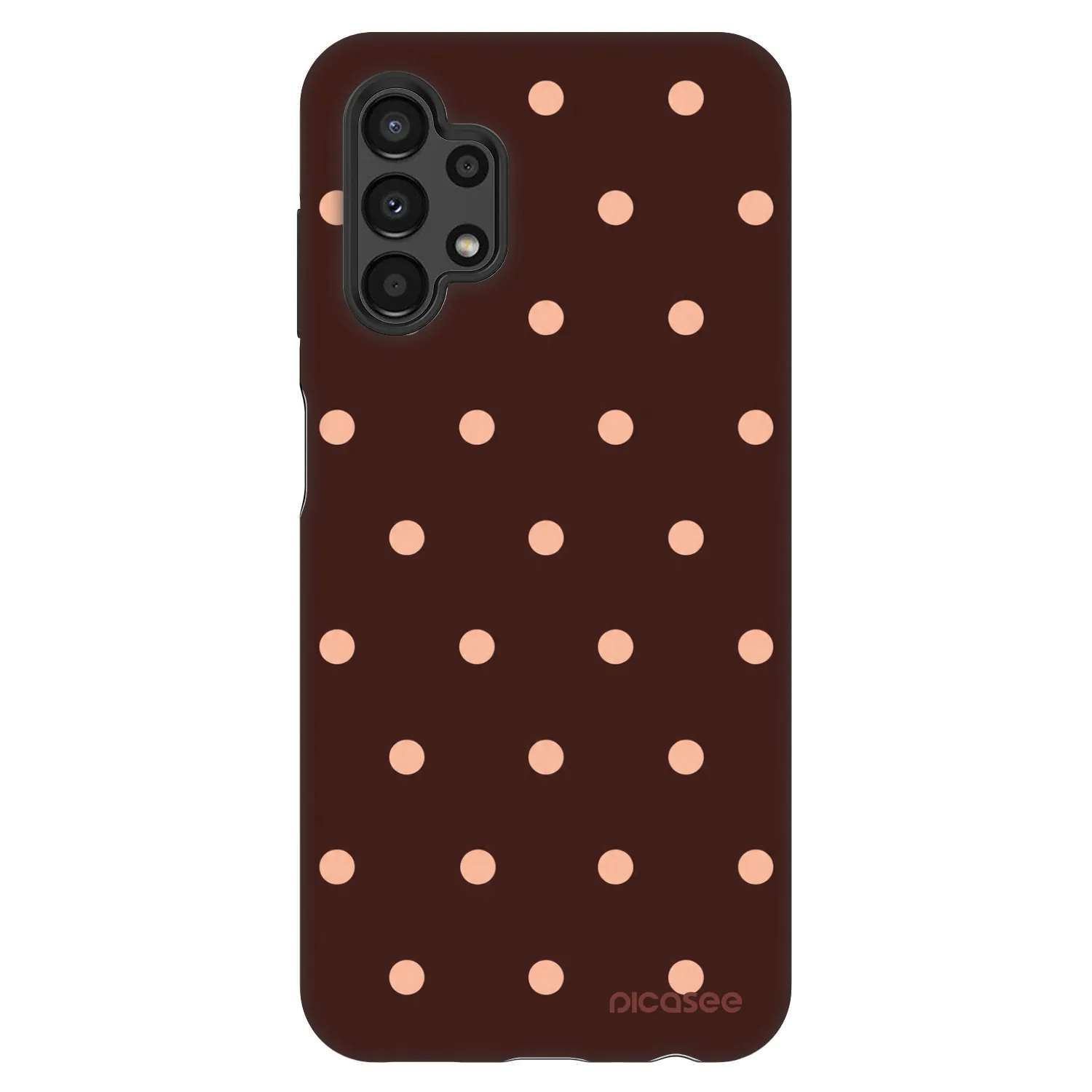 Picasee Fashion Case Samsung Galaxy A13 4G A135 - Peach Dots & Chocolate