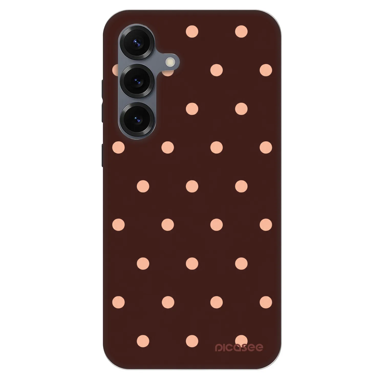 Picasee Fashion Case PowerShare pro Samsung Galaxy S25 5G - Peach Dots & Chocolate