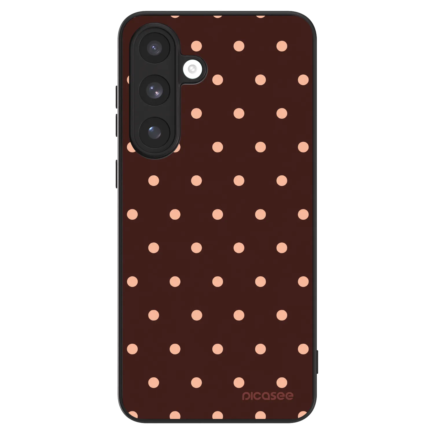 Picasee ULTIMATE CASE PowerShare Samsung Galaxy S25 FE 5G - készülékre - Peach Dots & Chocolate