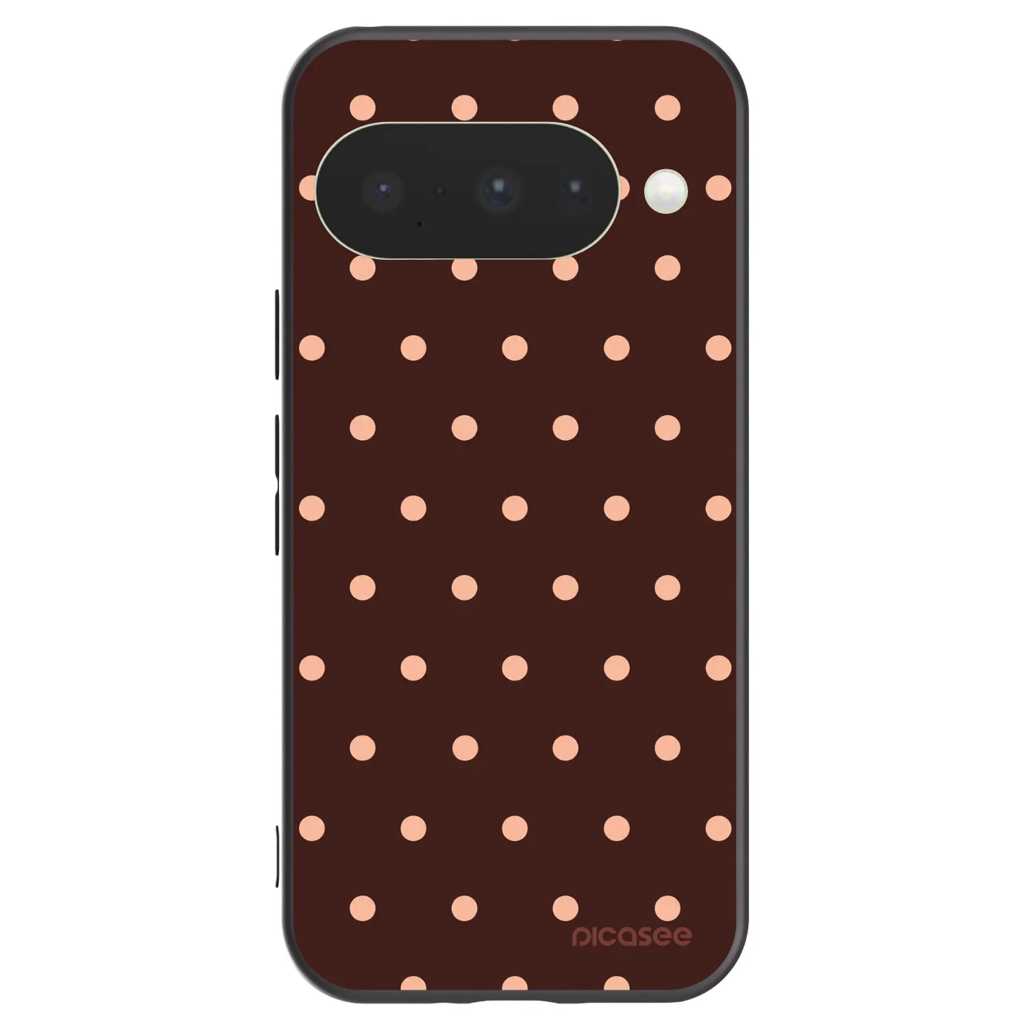 Picasee fekete szilikon tok az alábbi mobiltelefonokra Google Pixel 10 - Peach Dots & Chocolate