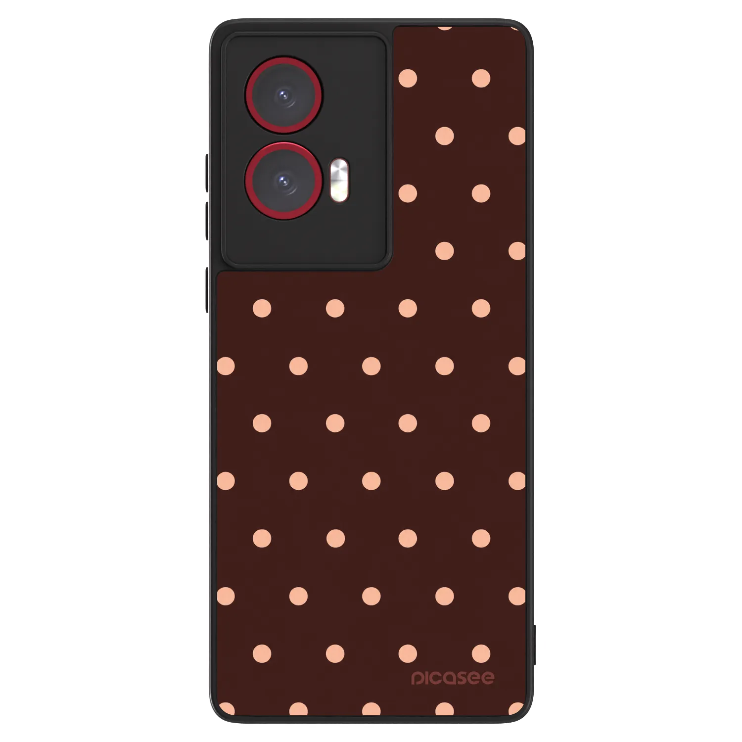 Picasee ULTIMATE CASE Motorola Edge 50 Fusion - készülékre - Peach Dots & Chocolate