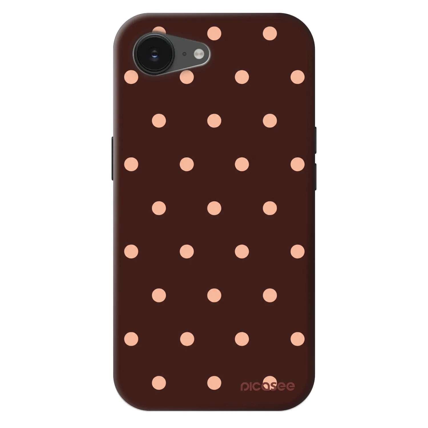 Picasee Fashion Case MagSafe Apple iPhone 17e - Peach Dots & Chocolate