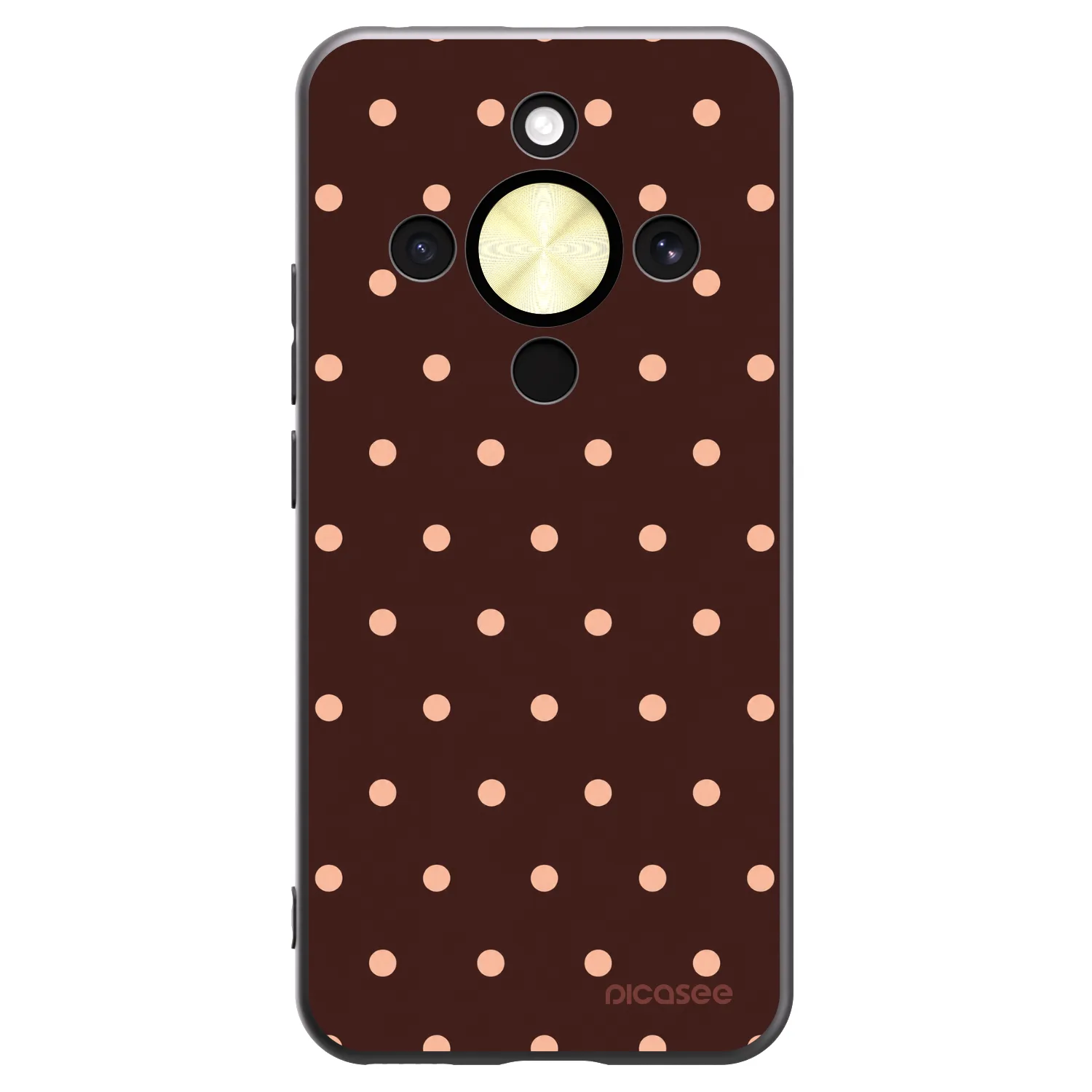 Picasee fekete szilikon tok az alábbi mobiltelefonokra Honor Magic8 Lite 5G - Peach Dots & Chocolate