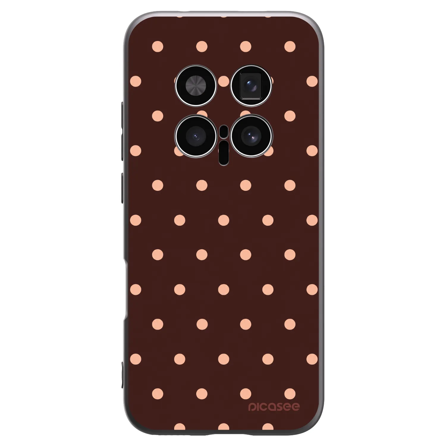 Picasee fekete szilikon tok az alábbi mobiltelefonokra Honor Magic8 Pro 5G - Peach Dots & Chocolate