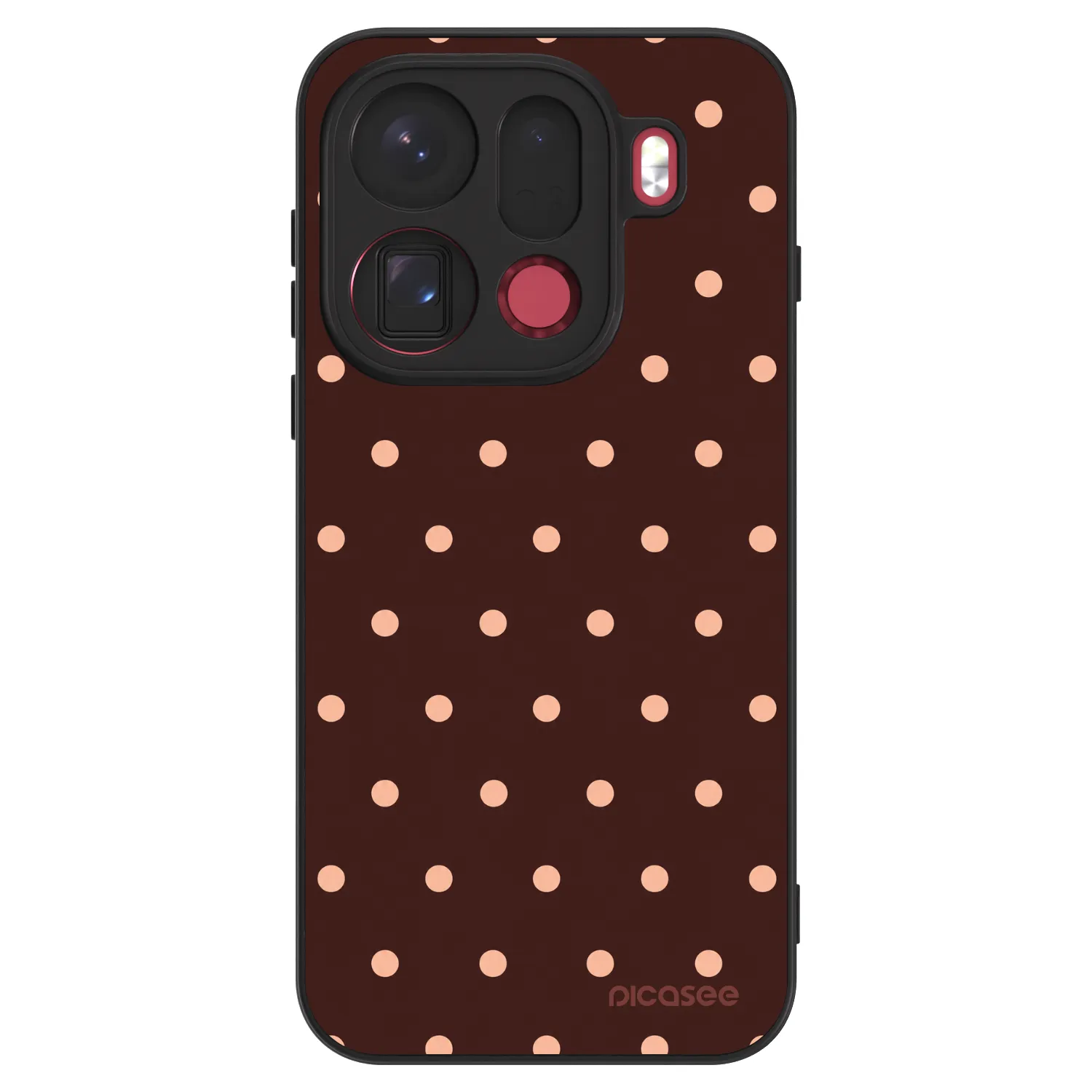 Picasee ULTIMATE CASE OPPO Find X9 Pro - készülékre - Peach Dots & Chocolate