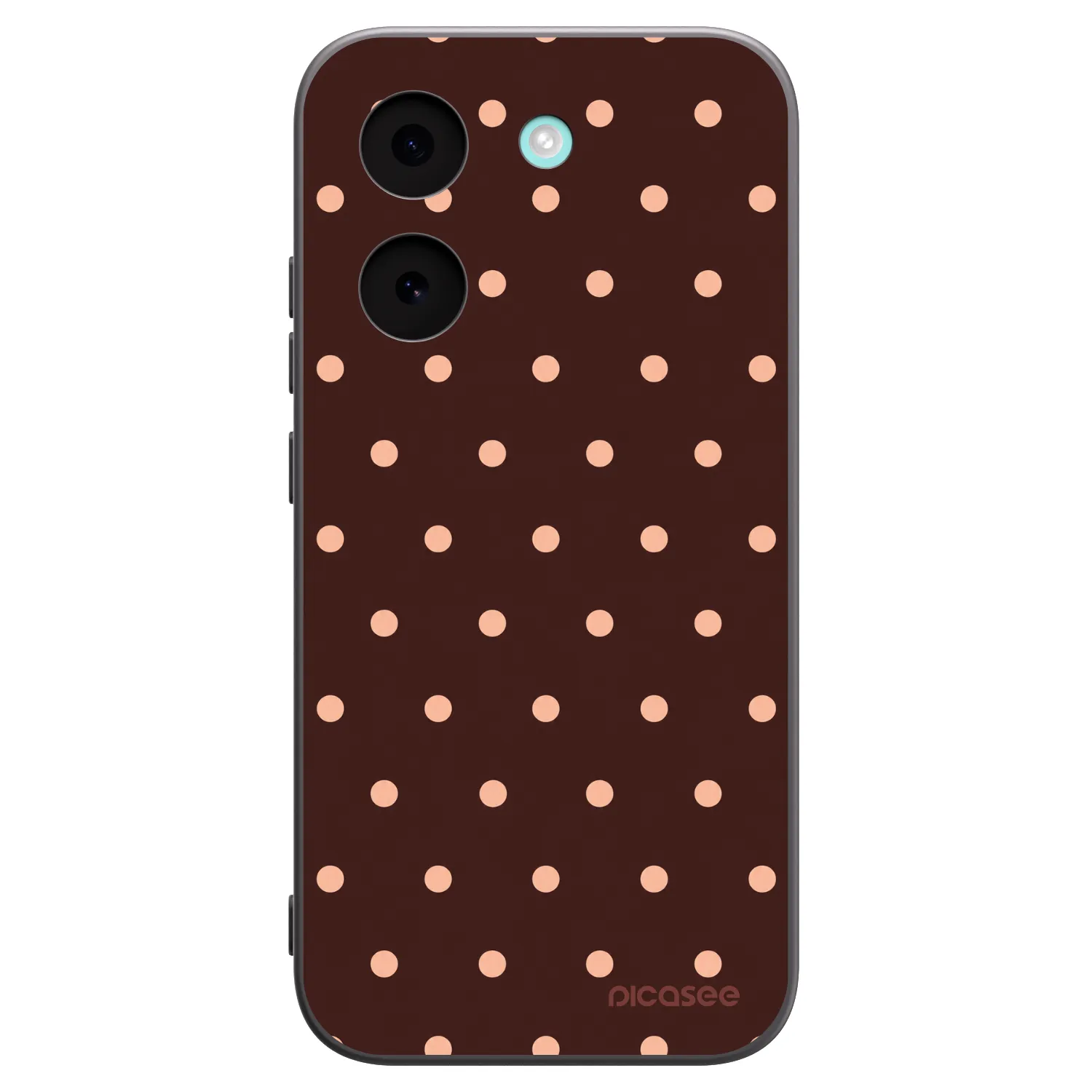 Picasee fekete szilikon tok az alábbi mobiltelefonokra Xiaomi Poco X8 Pro - Peach Dots & Chocolate