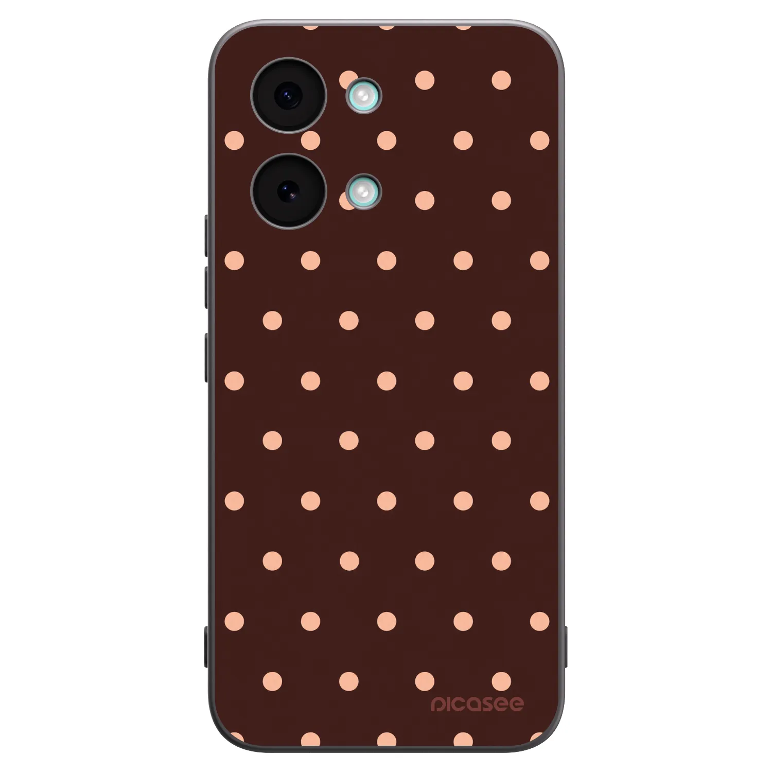 Picasee fekete szilikon tok az alábbi mobiltelefonokra Xiaomi Poco X8 Pro Max - Peach Dots & Chocolate
