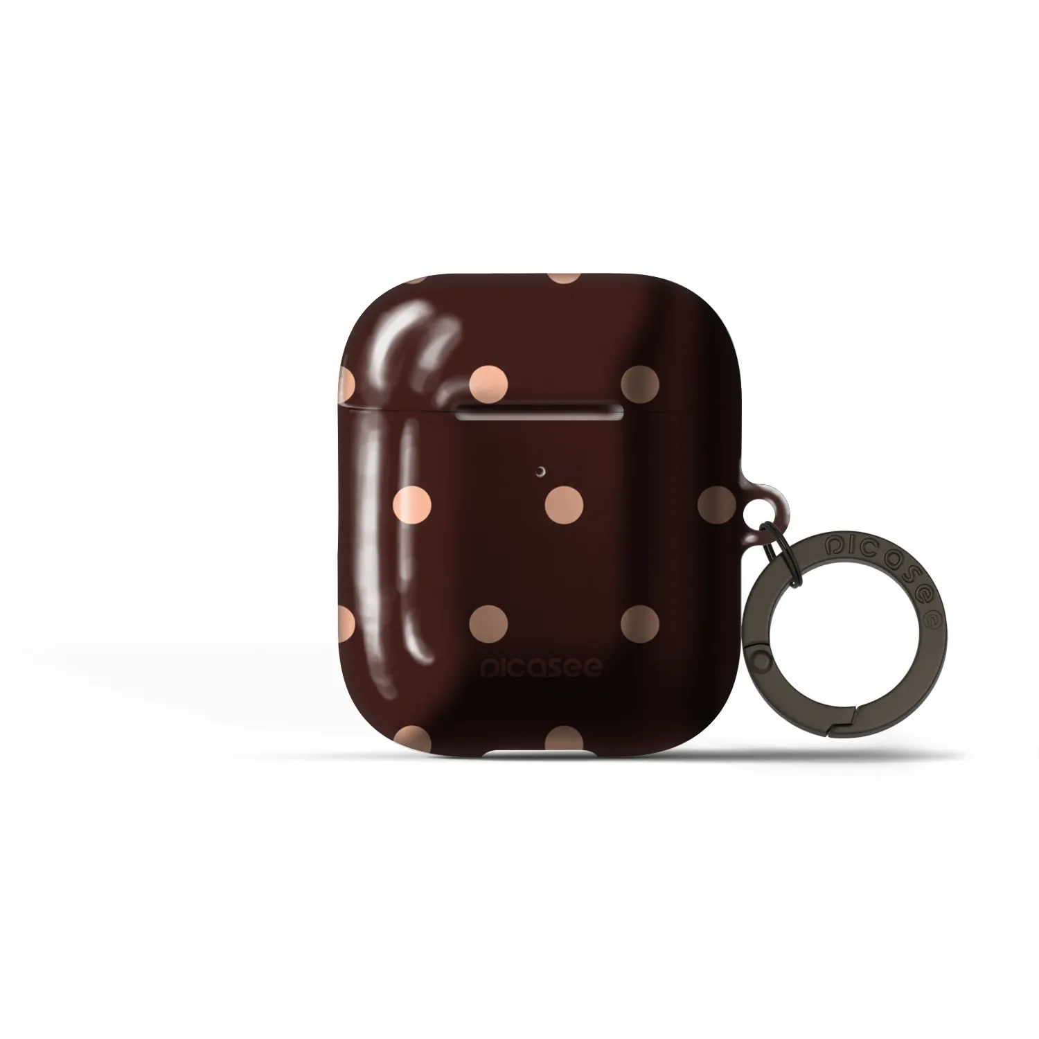 Picasee Obal pro Apple AirPods 2 - Peach Dots & Chocolate