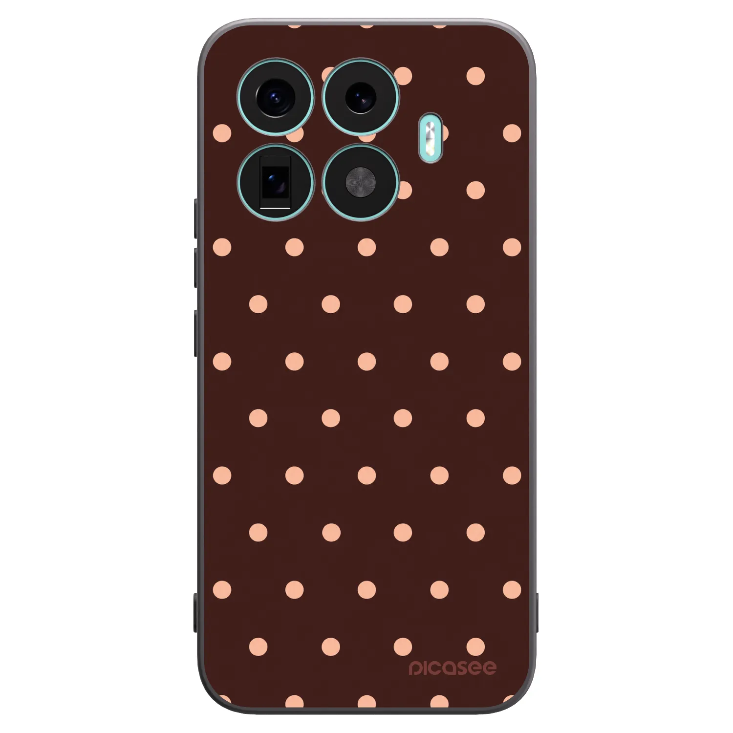 Picasee fekete szilikon tok az alábbi mobiltelefonokra Xiaomi 17T Pro - Peach Dots & Chocolate