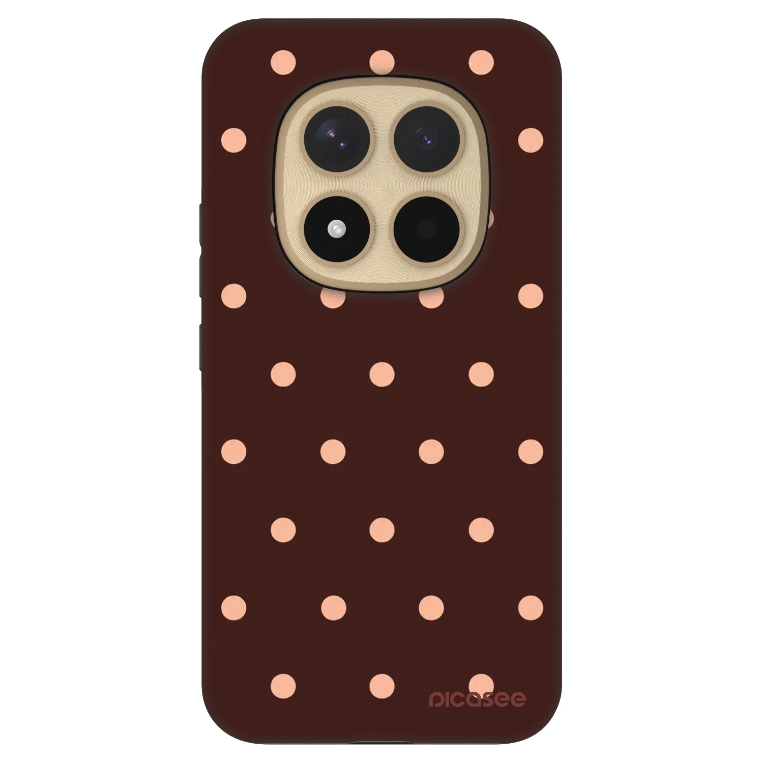Picasee Fashion Case Xiaomi Redmi Note 15 Pro+ - Peach Dots & Chocolate