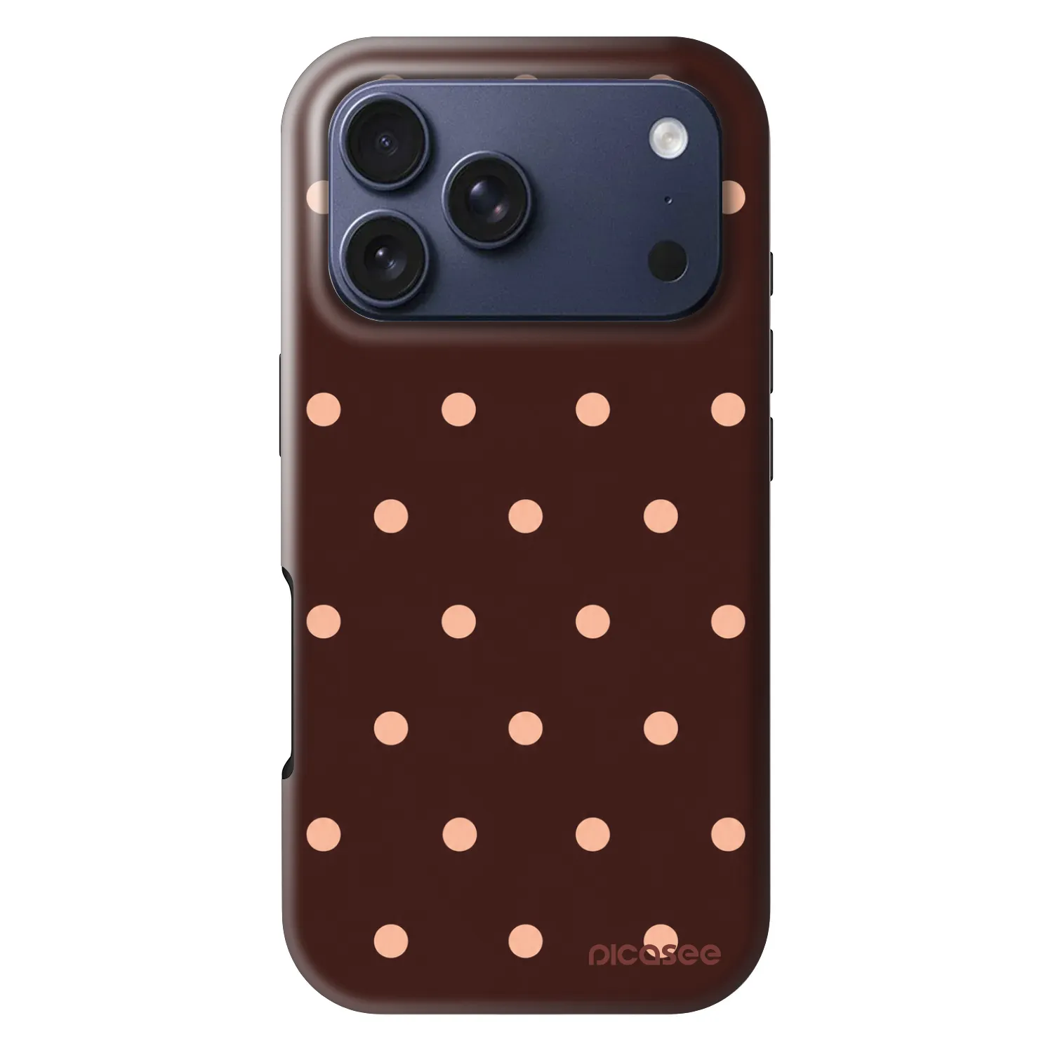 Picasee Fashion Case MagSafe Apple iPhone 18 Pro - Peach Dots & Chocolate