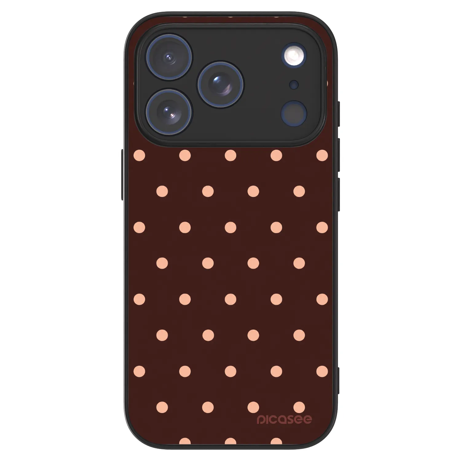 Picasee ULTIMATE CASE Apple iPhone 18 Pro - készülékre - Peach Dots & Chocolate