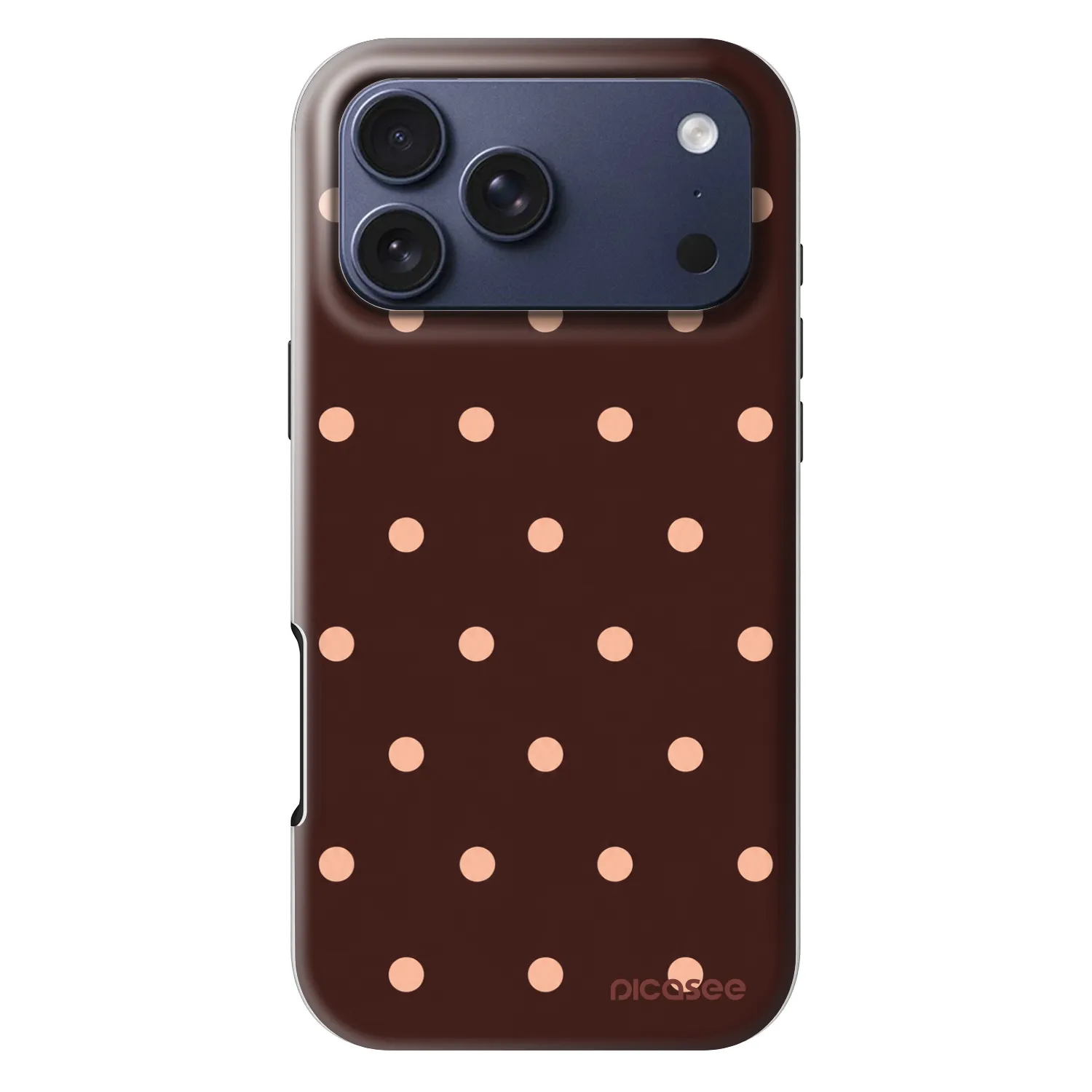 Picasee Fashion Case MagSafe Apple iPhone 18 Pro Max - Peach Dots & Chocolate