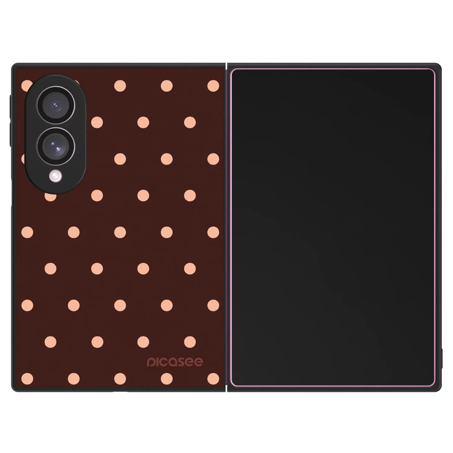 Picasee ULTIMATE CASE Samsung Galaxy Z Fold8 5G - készülékre - Peach Dots & Chocolate