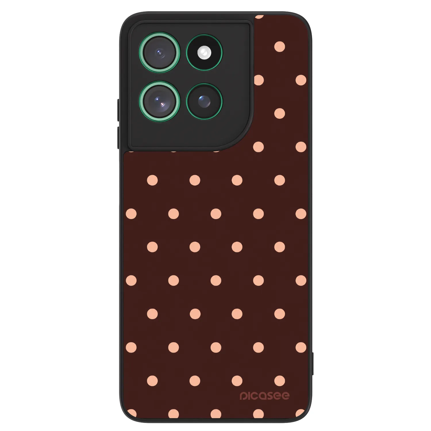 Picasee ULTIMATE CASE Motorola Moto G57 Power - készülékre - Peach Dots & Chocolate